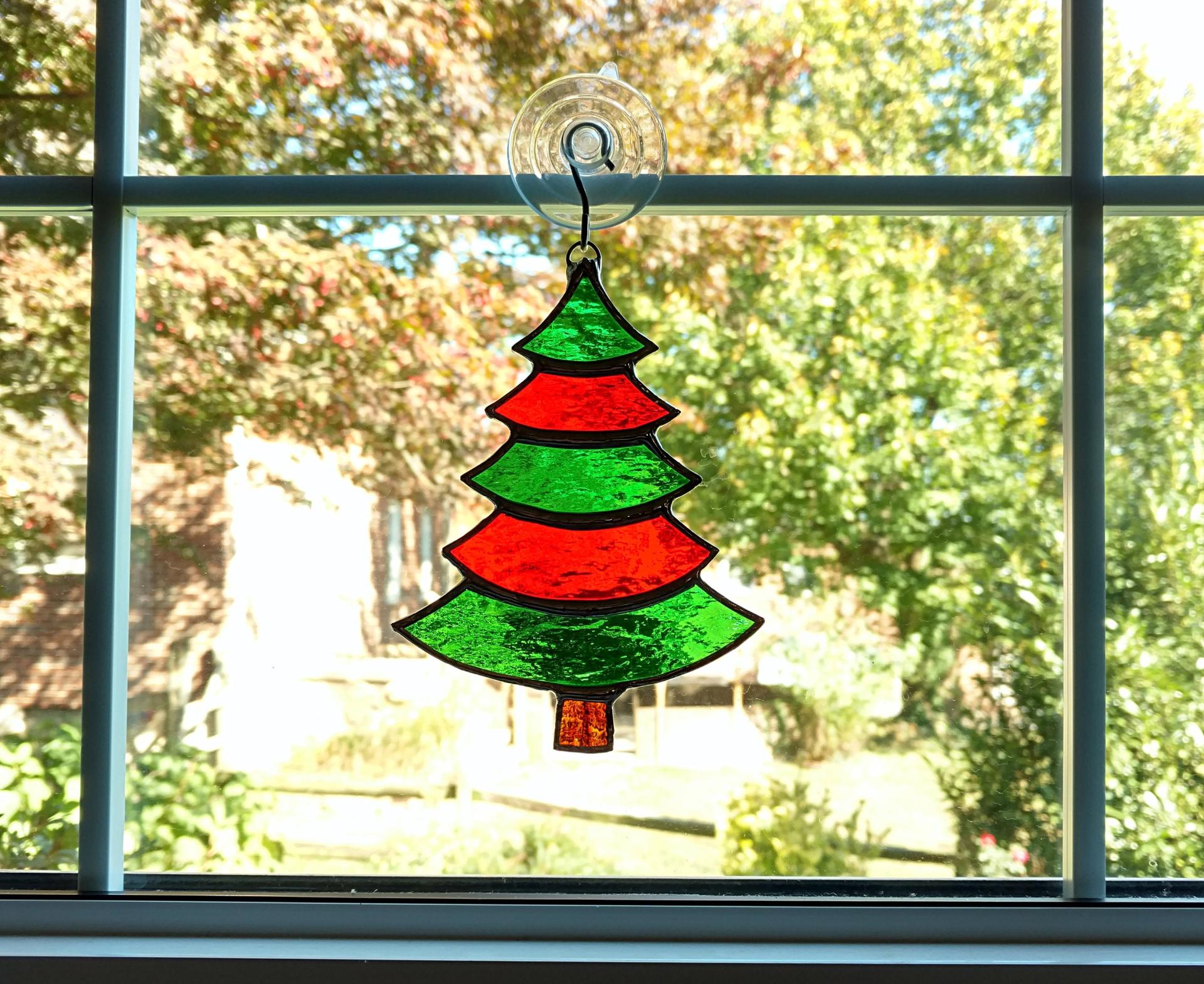 Stained Glass Christmas Tree Suncatcher / Ornament