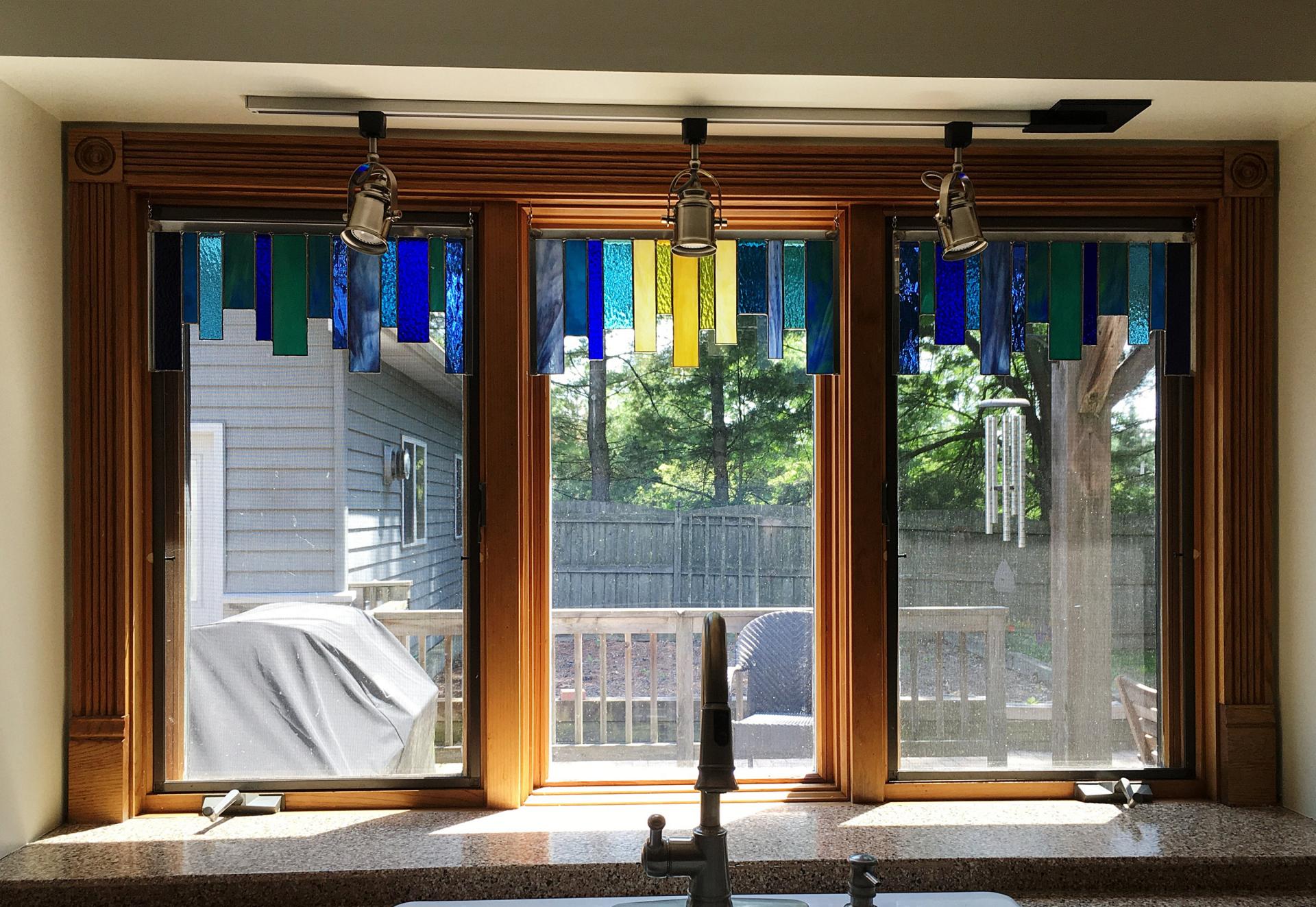 Stained Glass Window Valence, Custom Window Treatment