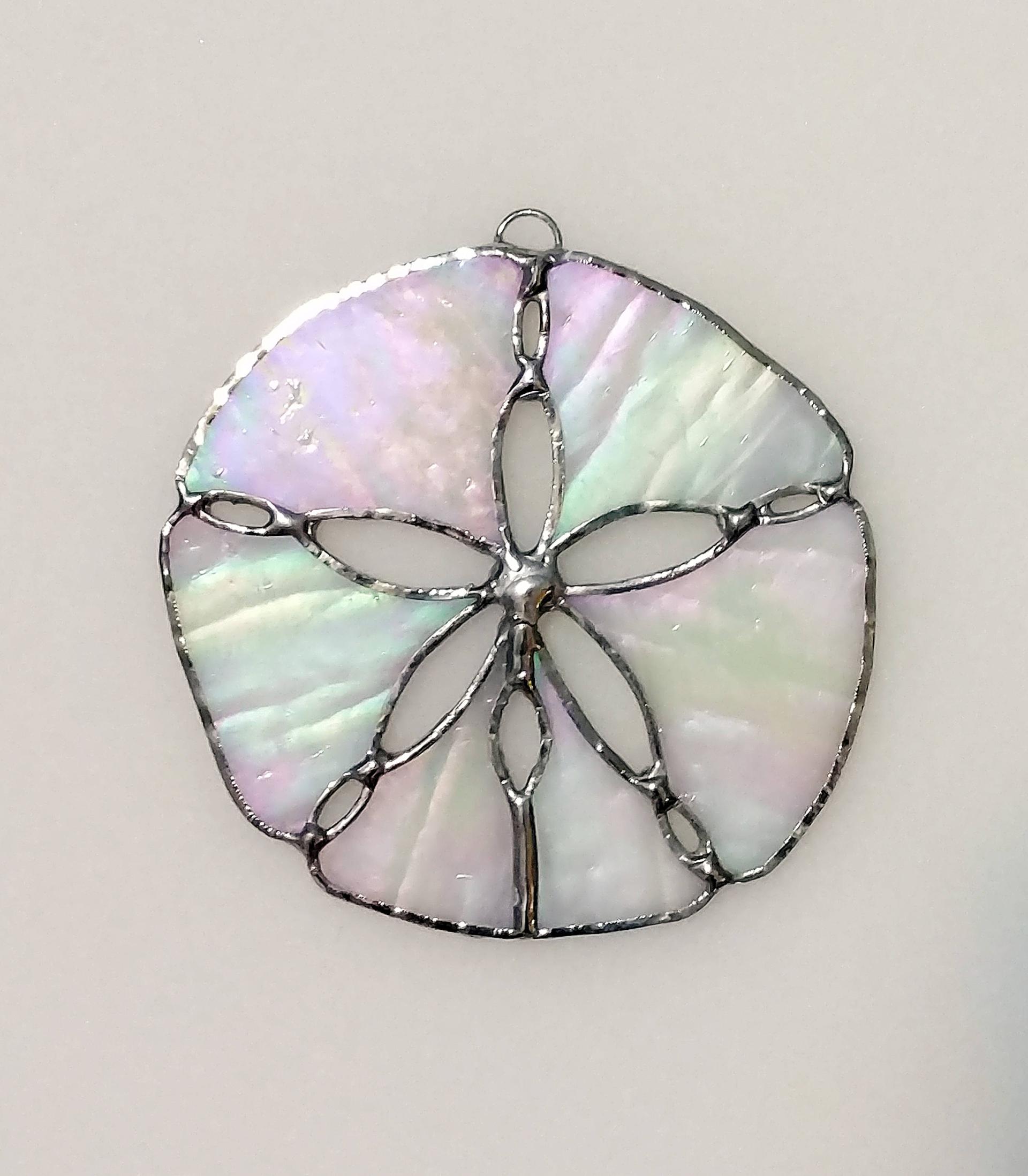 Sand Dollar Stained Glass Suncatcher