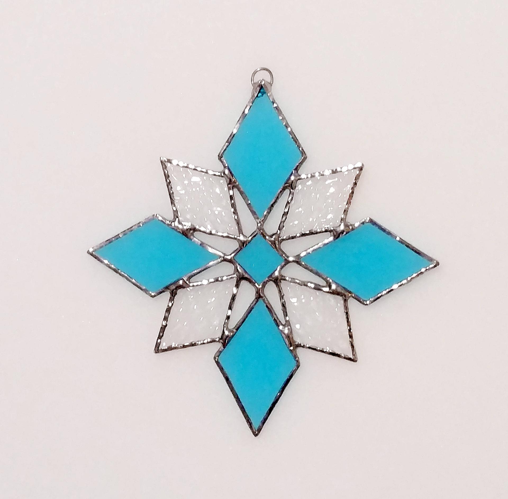 Snowflake Stained Glass Suncatcher