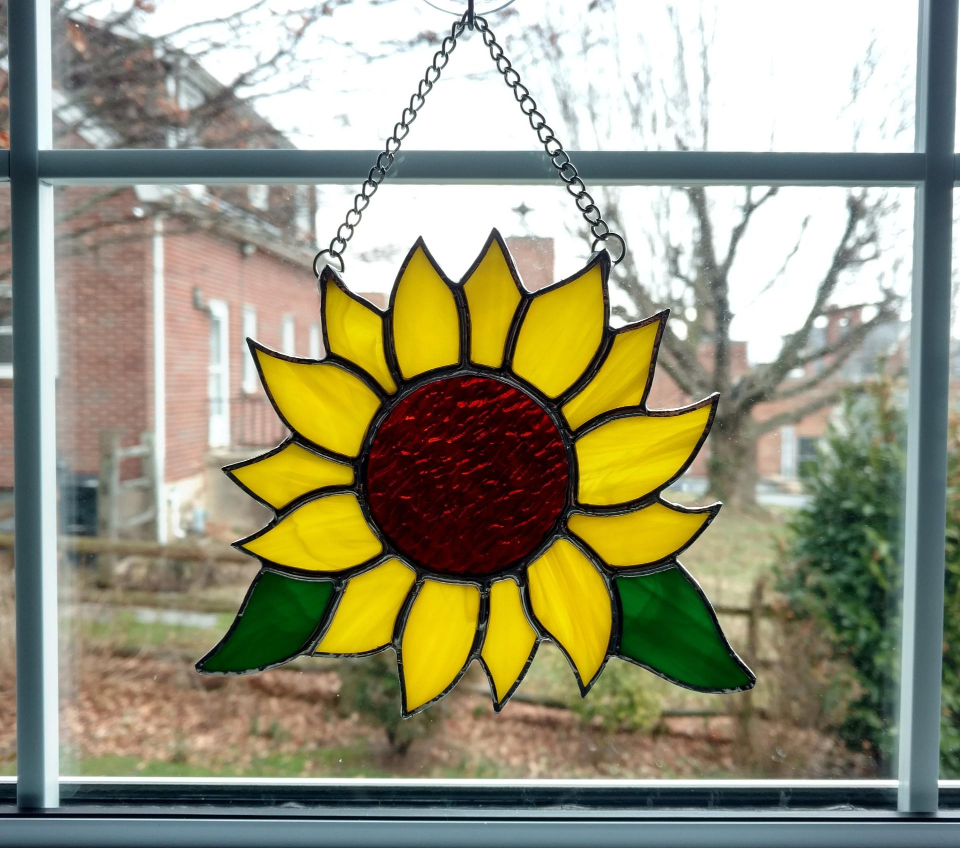 Stained Glass Sunflower Suncatcher