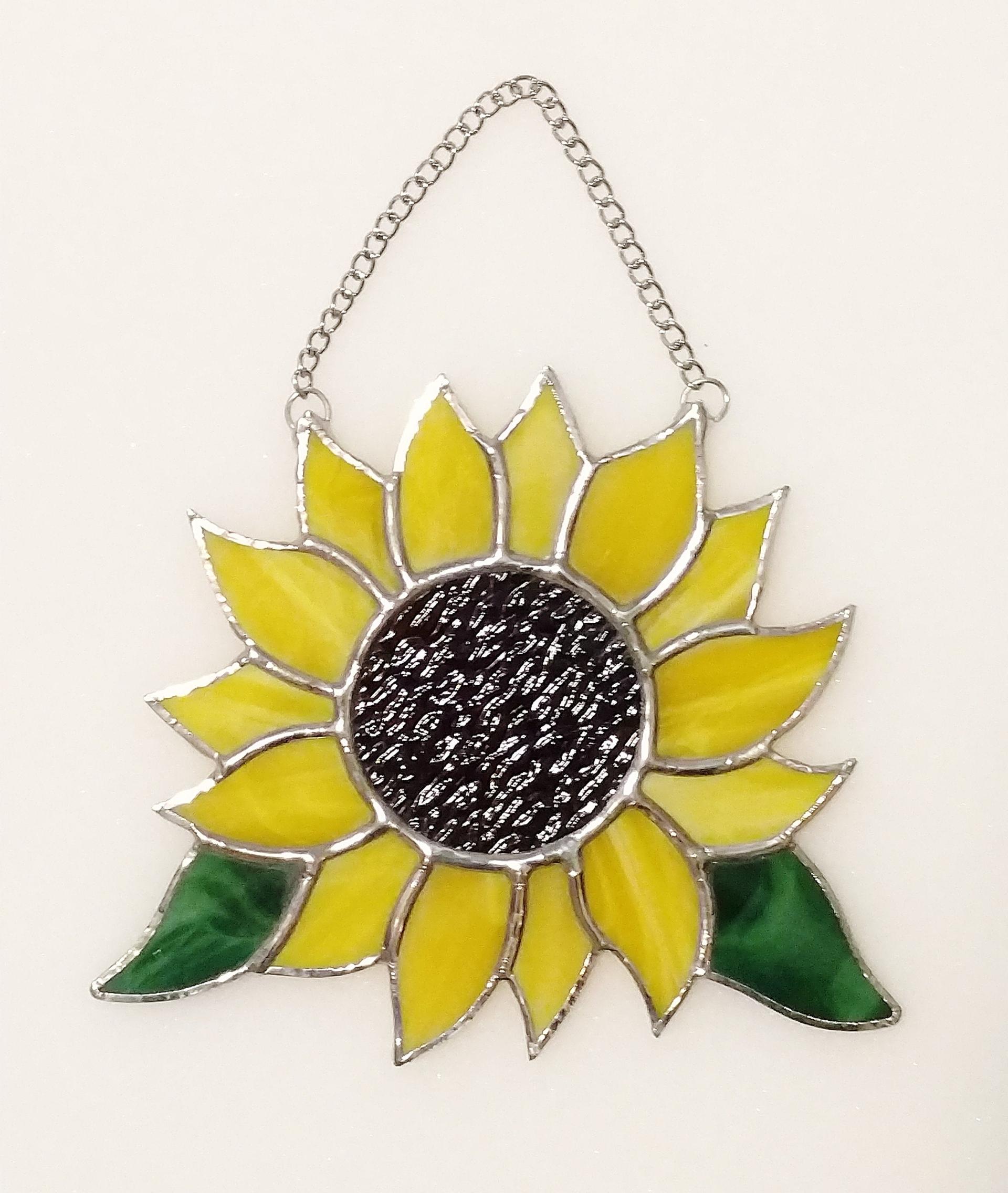 Stained Glass Sunflower Suncatcher