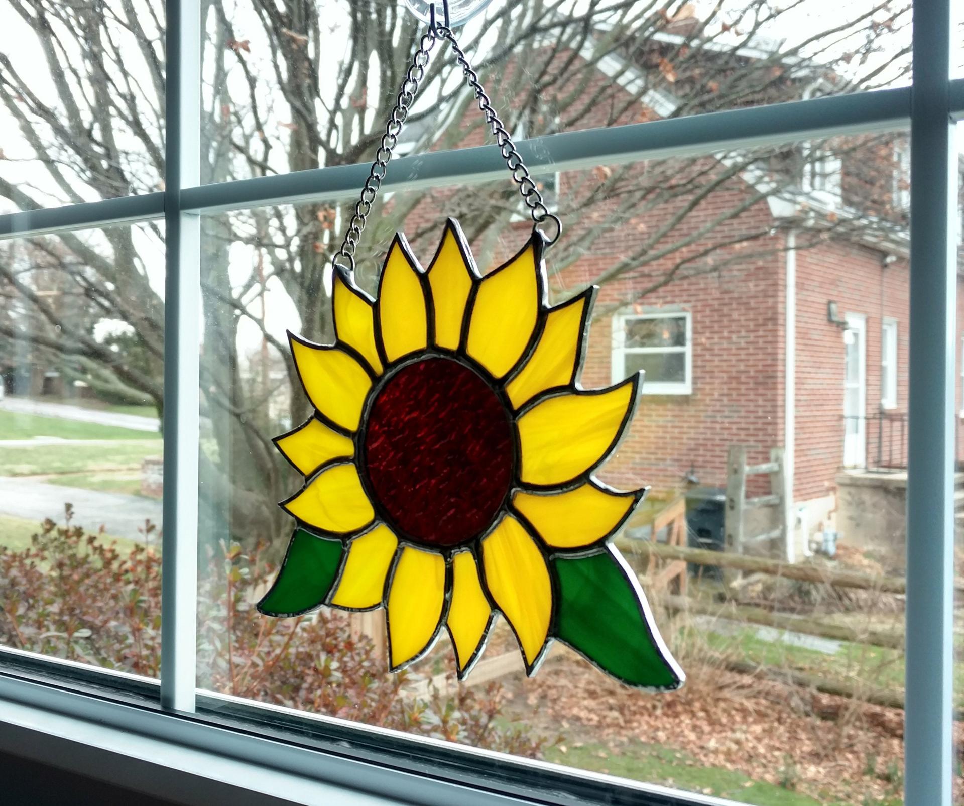 Stained Glass Sunflower Suncatcher