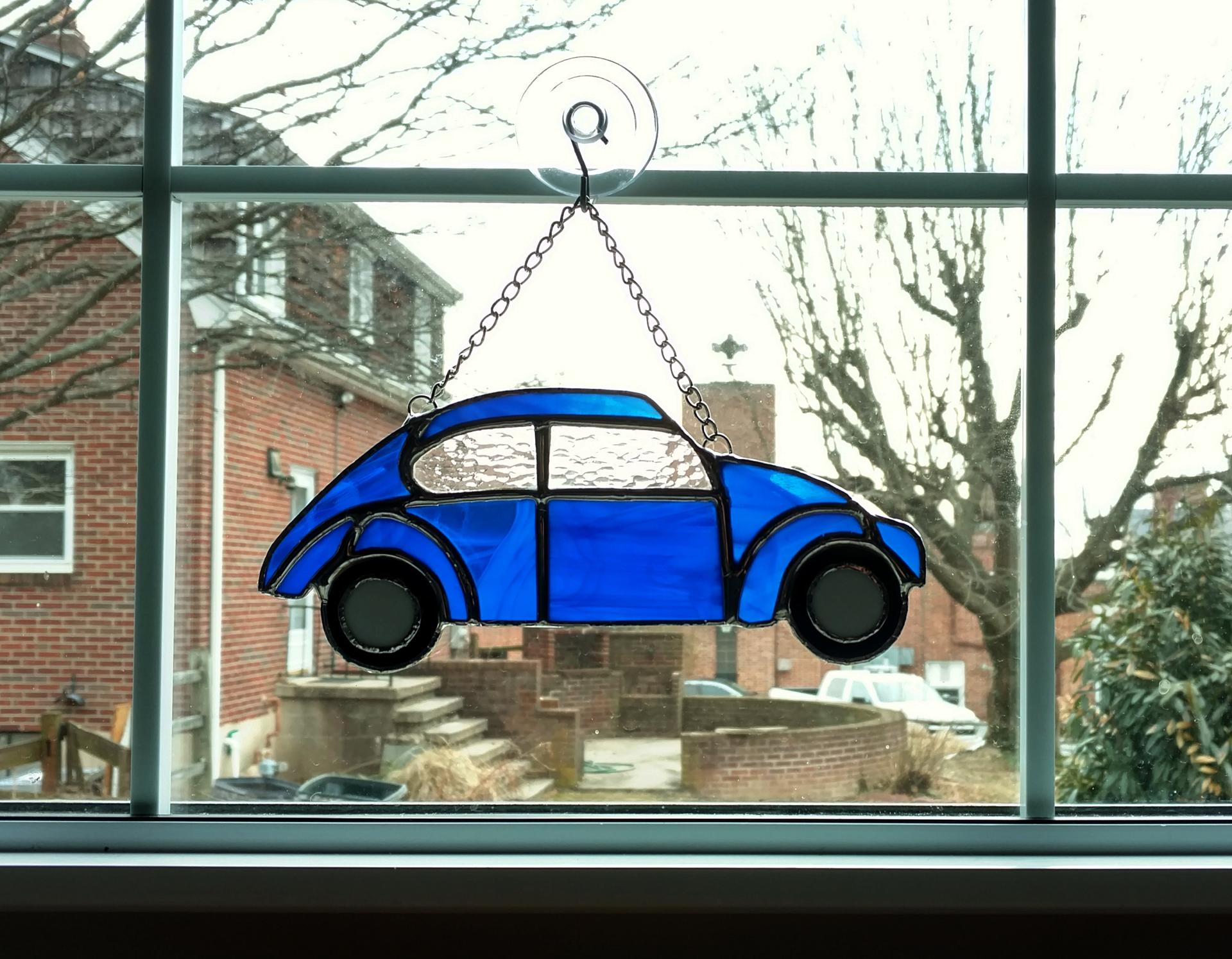 VW Bug Stained Glass Car Suncatcher