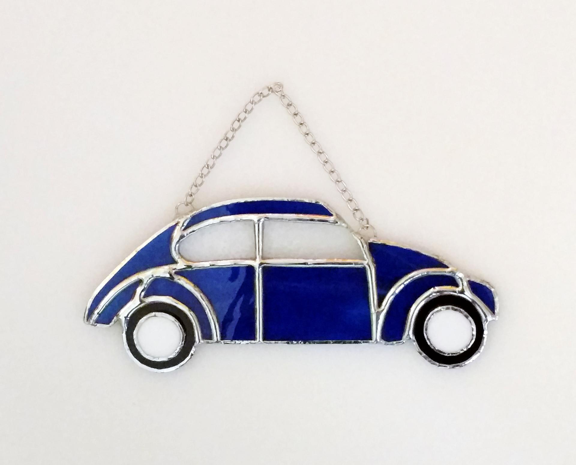 VW Bug Stained Glass Car Suncatcher, Custom Colors Available 