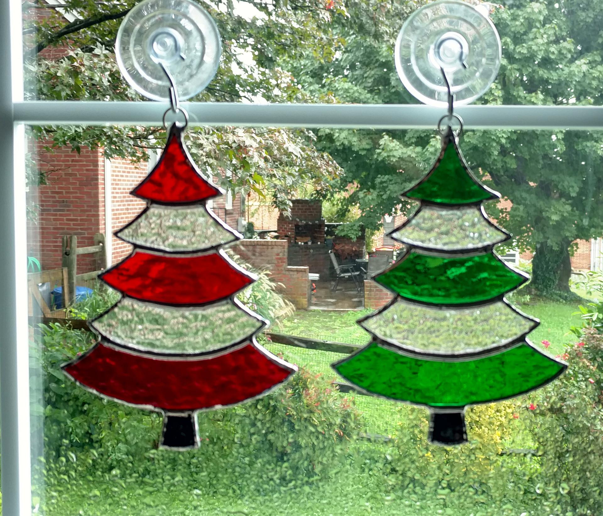 Stained Glass Christmas Tree Suncatcher / Ornament