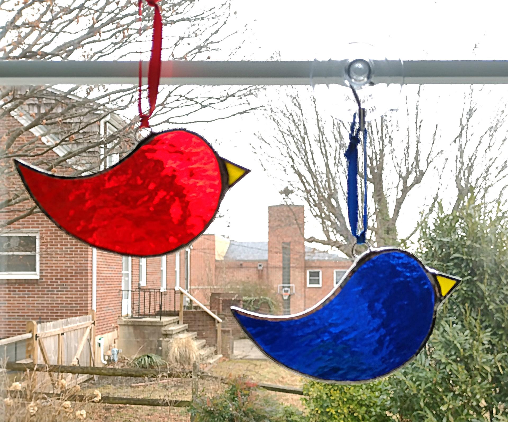 Stained Glass Bird Suncatcher - 4-1/2-in