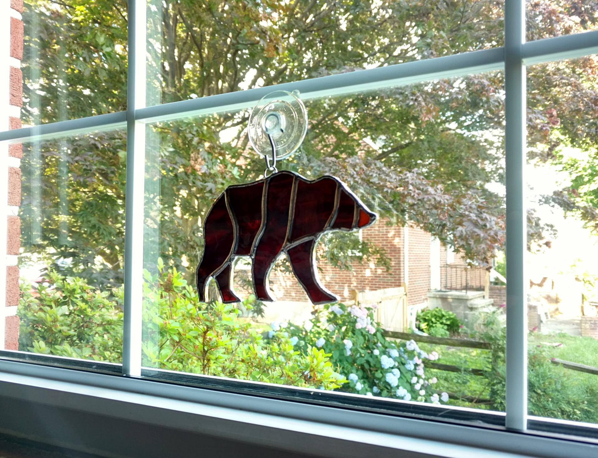 Stained Glass Bear Suncatcher