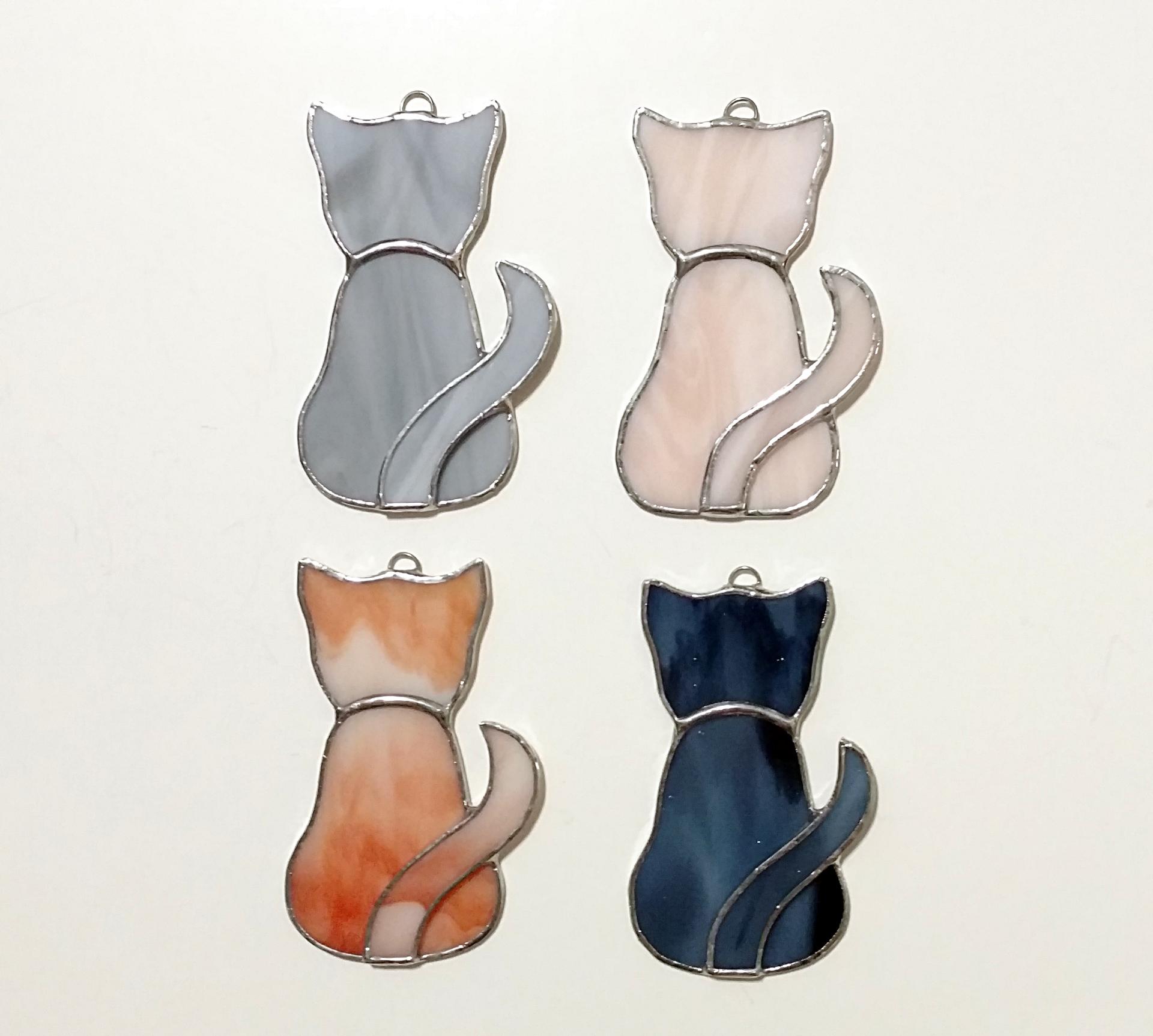 Stained Glass Cat Suncatcher