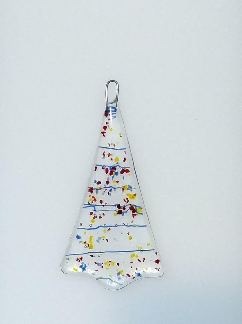 Fused Glass Christmas Tree Suncatcher / Ornament