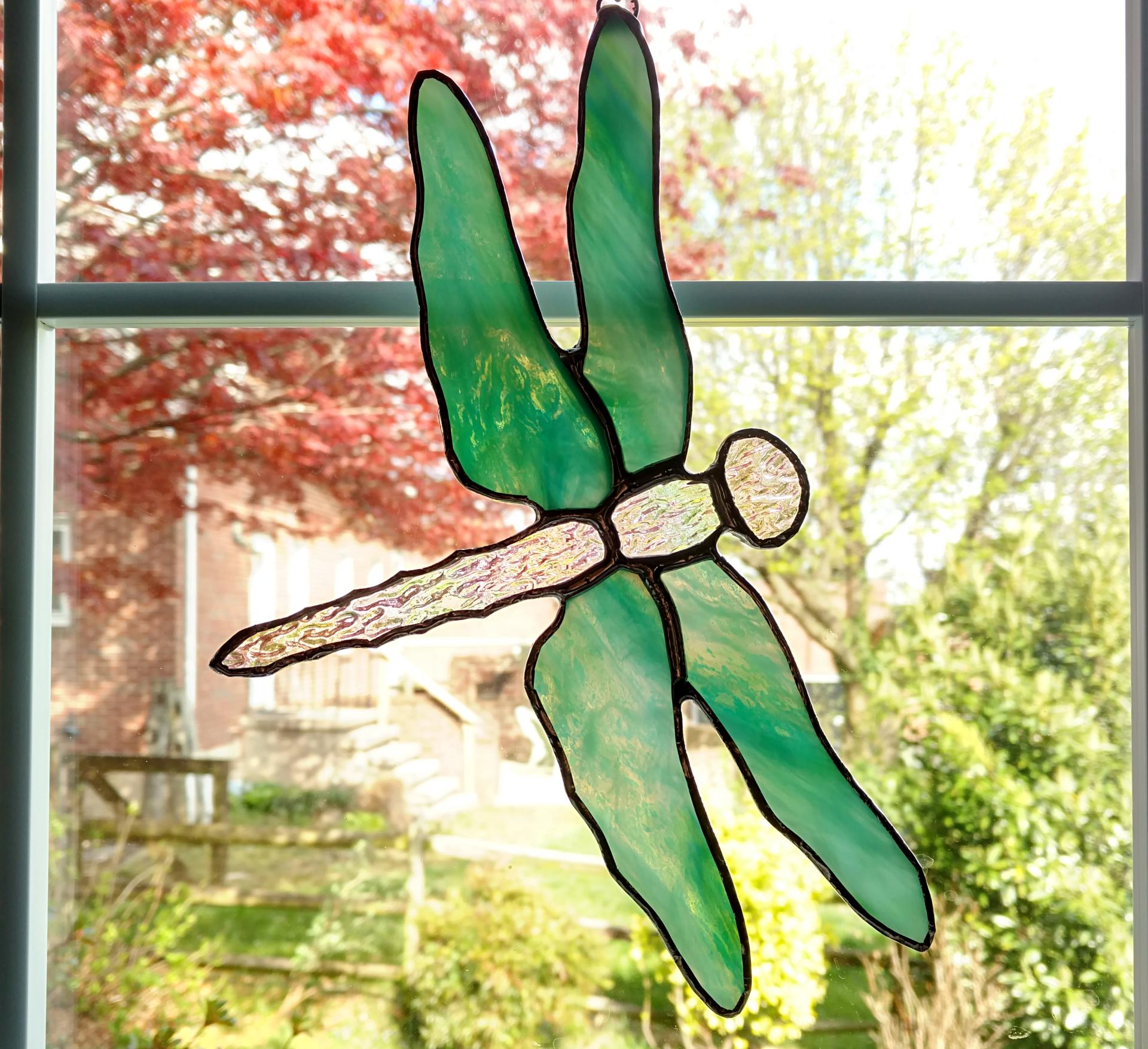 Dragonfly Stained Glass Suncatcher