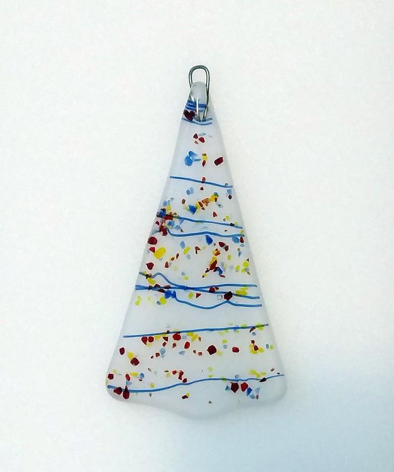 Fused Glass Christmas Tree Suncatcher / Ornament