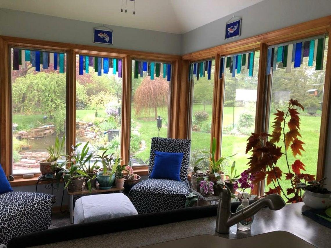 Stained Glass Window Valence, Custom Window Treatment