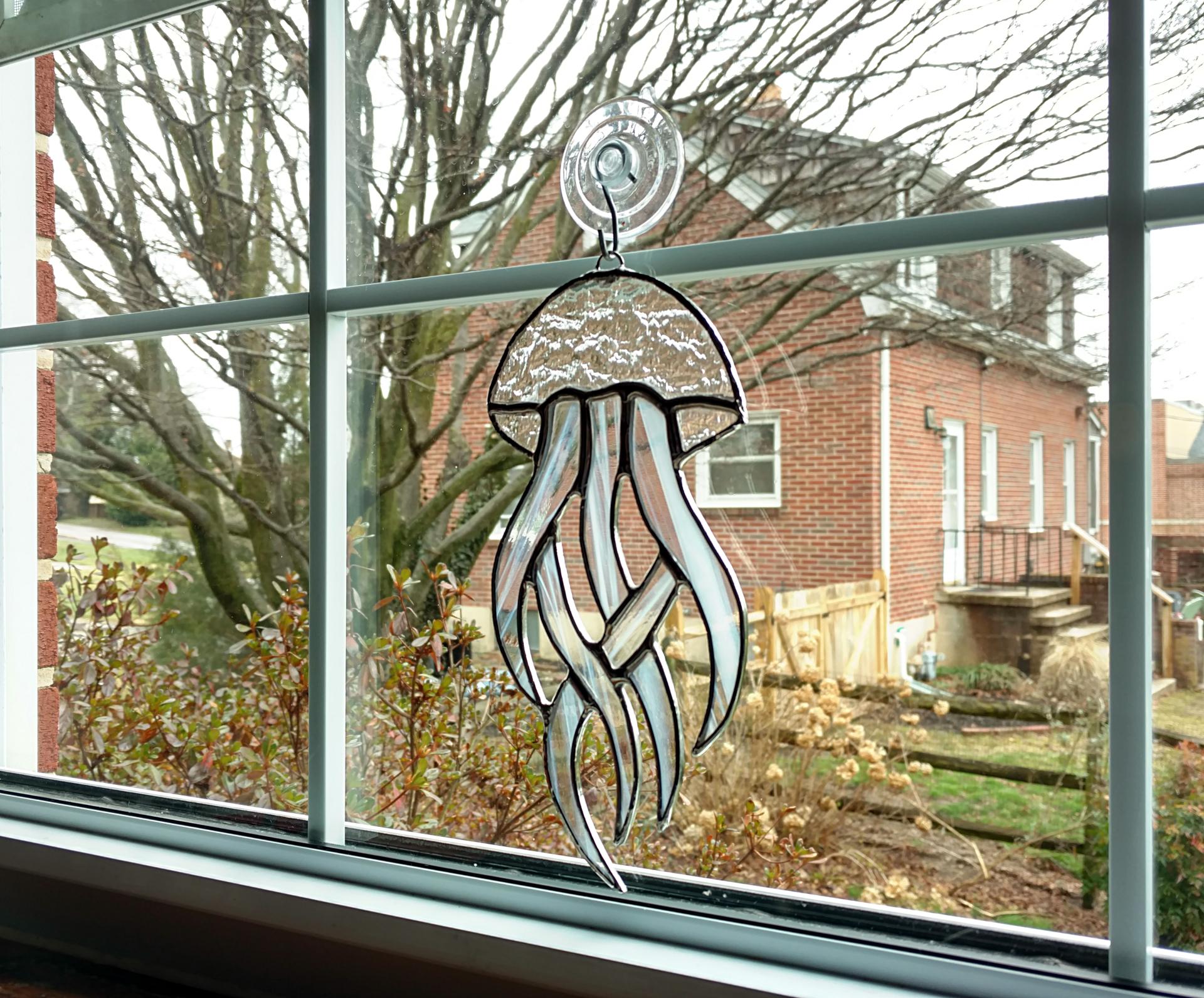 Jellyfish Stained Glass Suncatcher