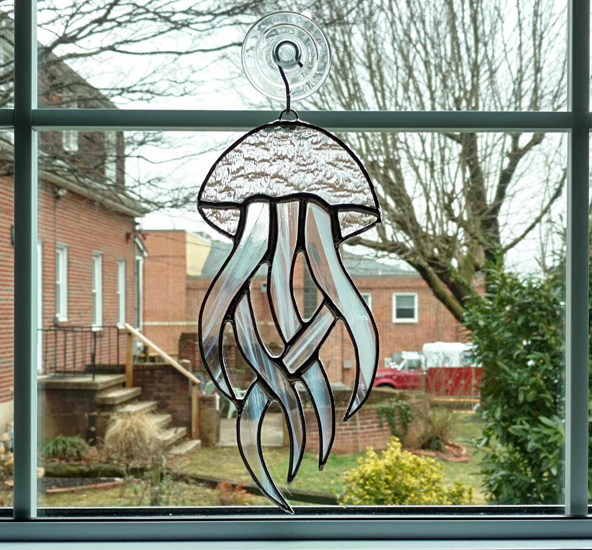 Jellyfish Stained Glass Suncatcher