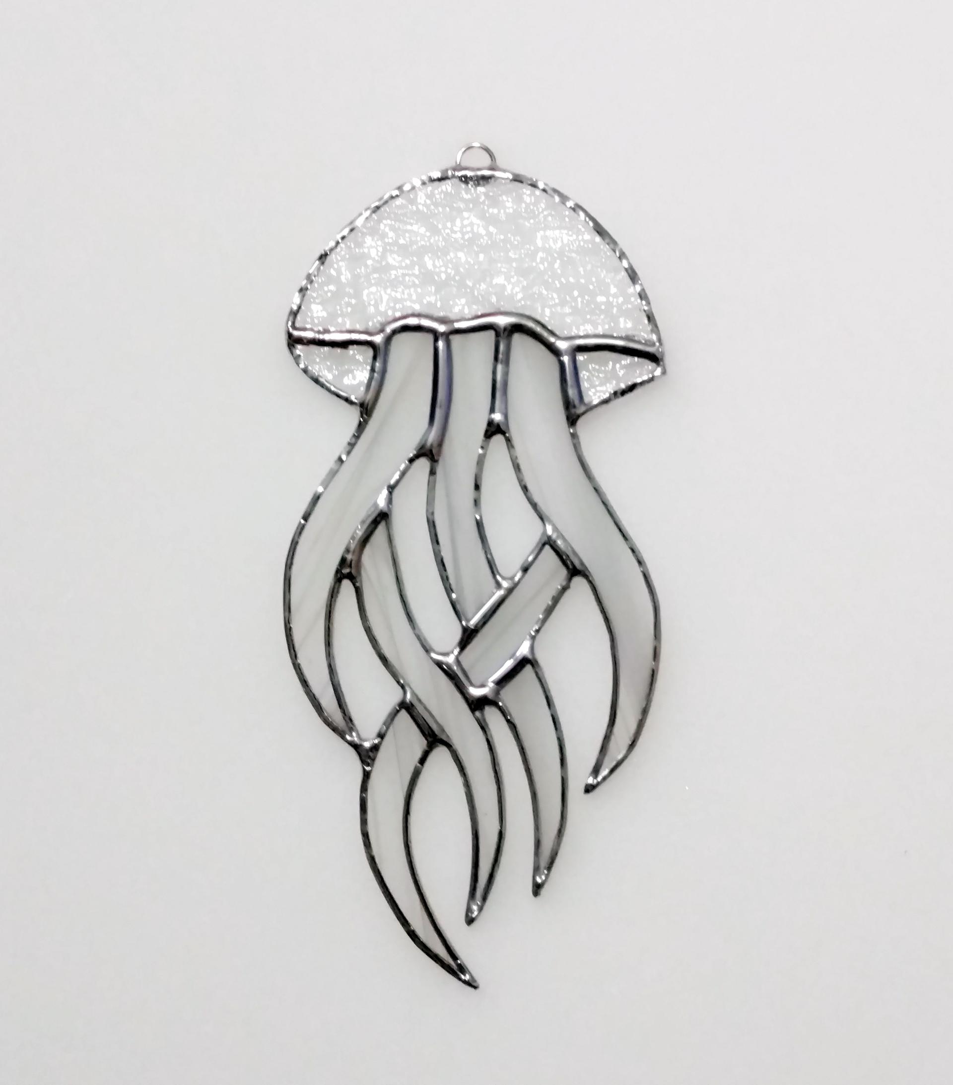 Jellyfish Stained Glass Suncatcher