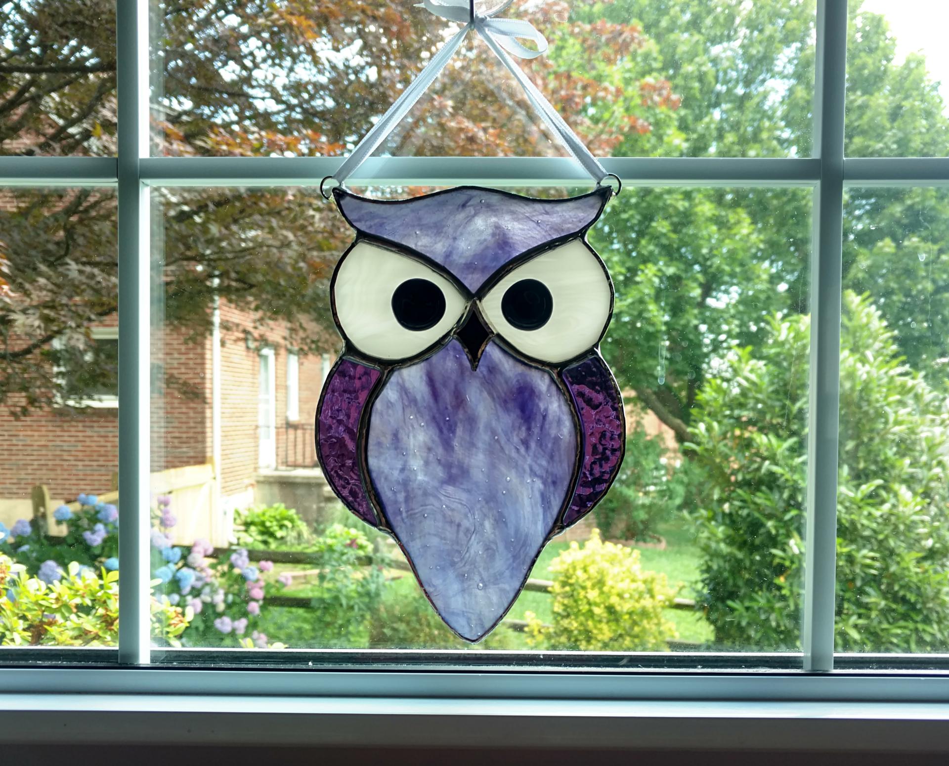 Stained Glass Owl Suncatcher