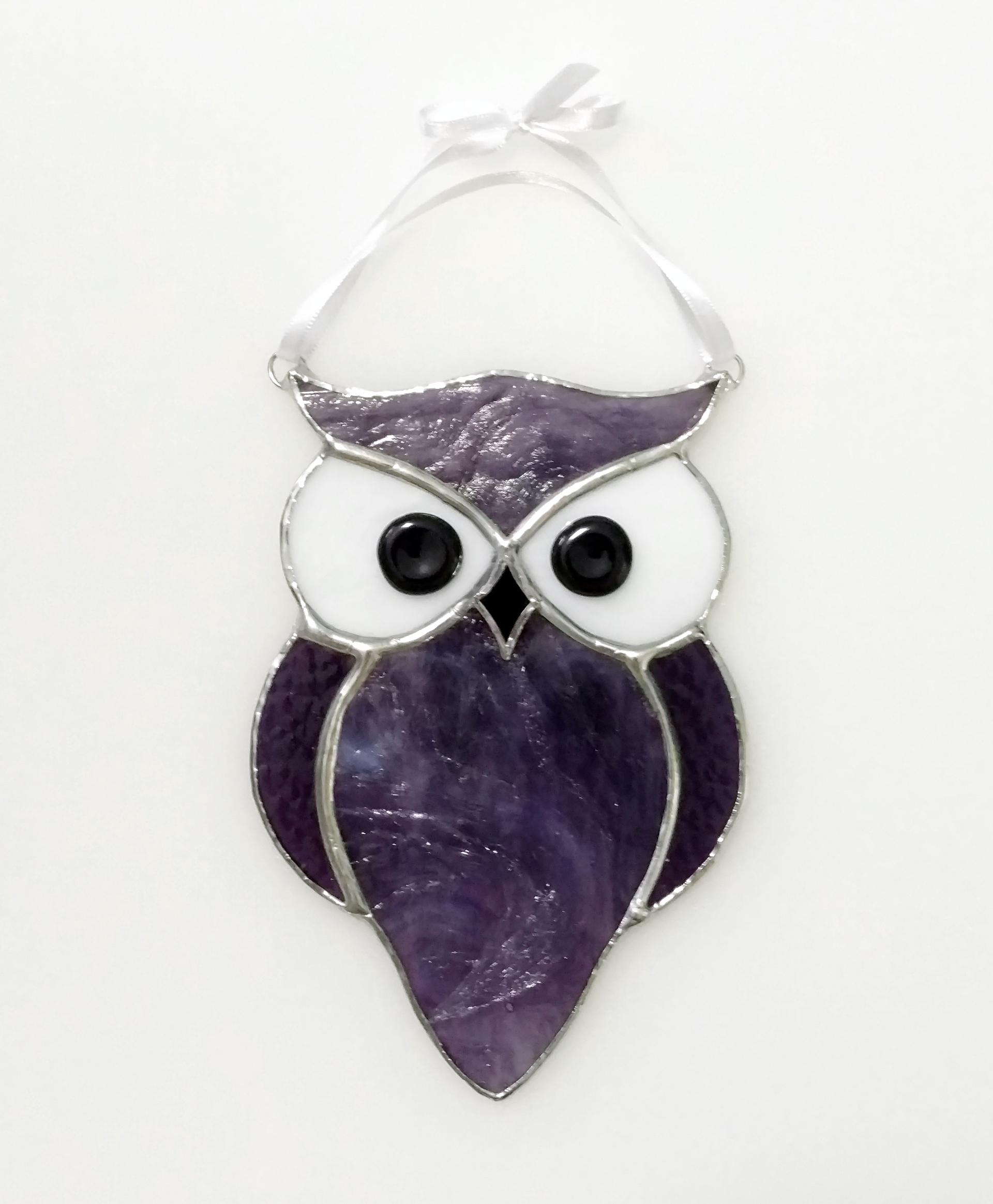 Stained Glass Owl Suncatcher