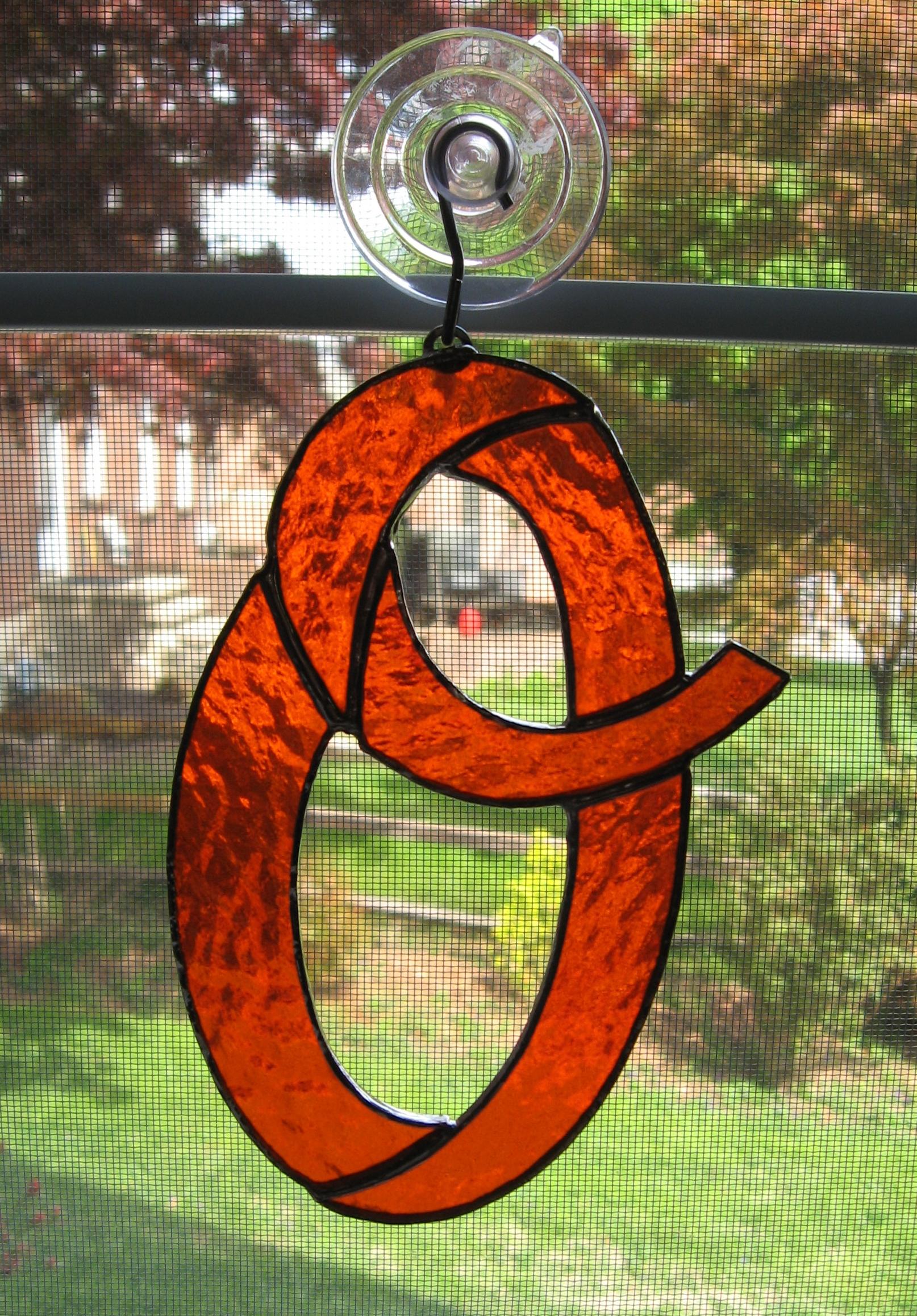 Baltimore Orioles "O" Stained Glass Suncatcher