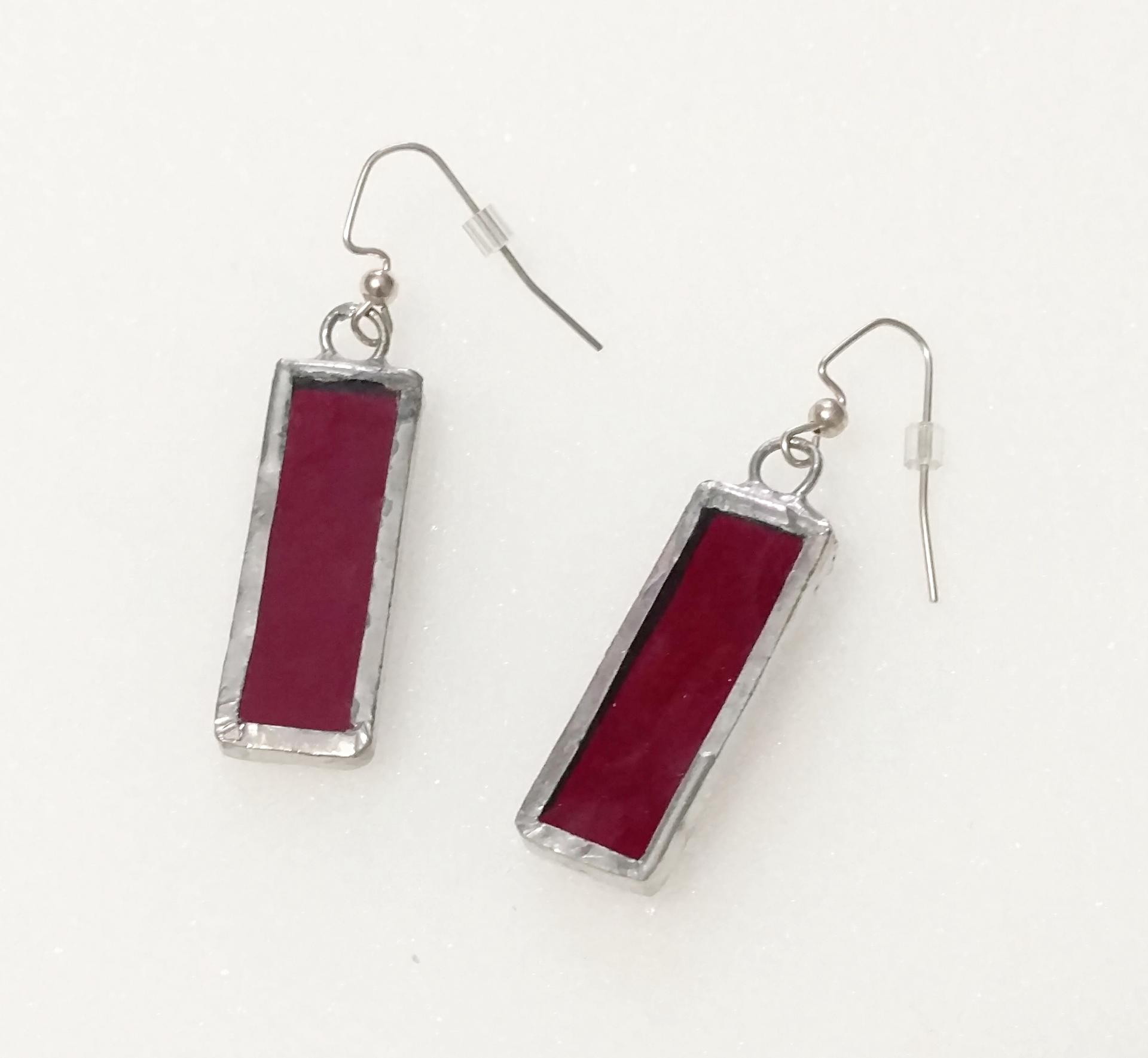 Red Stained Glass Earrings