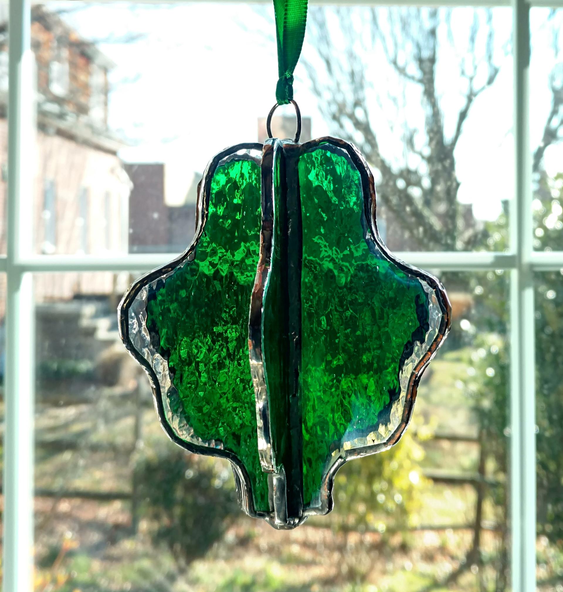 3-D Stained Glass Shamrock Suncatcher