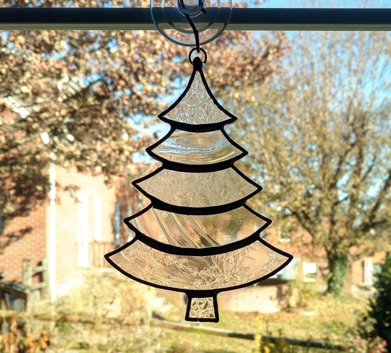 Christmas Tree Suncatcher, Clear