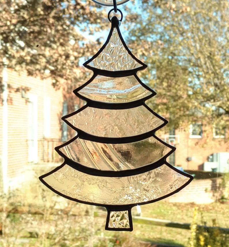 Christmas Tree Suncatcher, Clear