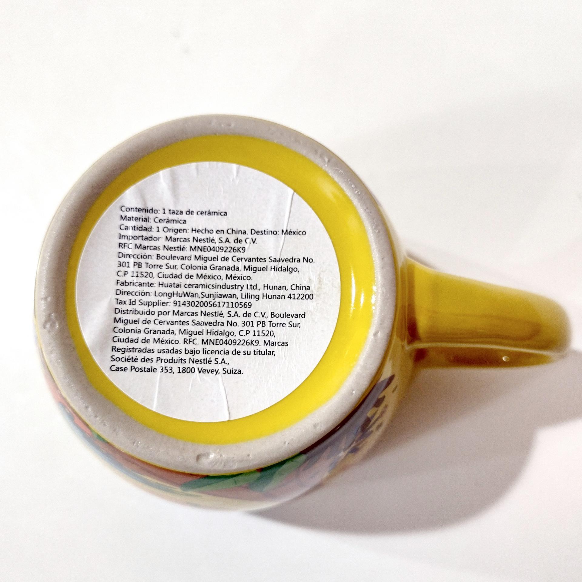 Vintage Nestle Abuelita Mexican Hot Chocolate Mug, Colorful Ceramic Coffee Tea Mug Cup