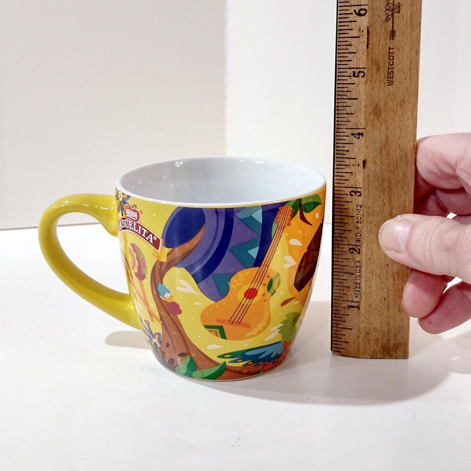 Vintage Nestle Abuelita Mexican Hot Chocolate Mug, Colorful Ceramic Coffee Tea Mug Cup