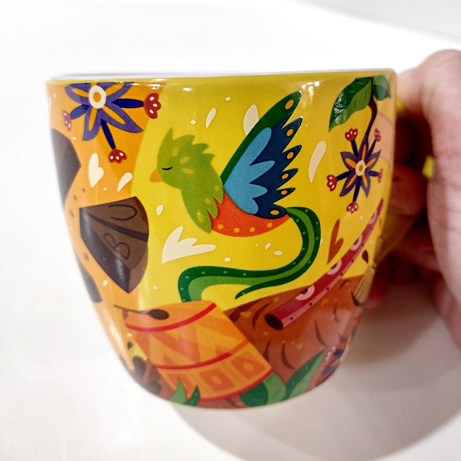 Vintage Nestle Abuelita Mexican Hot Chocolate Mug, Colorful Ceramic Coffee Tea Mug Cup