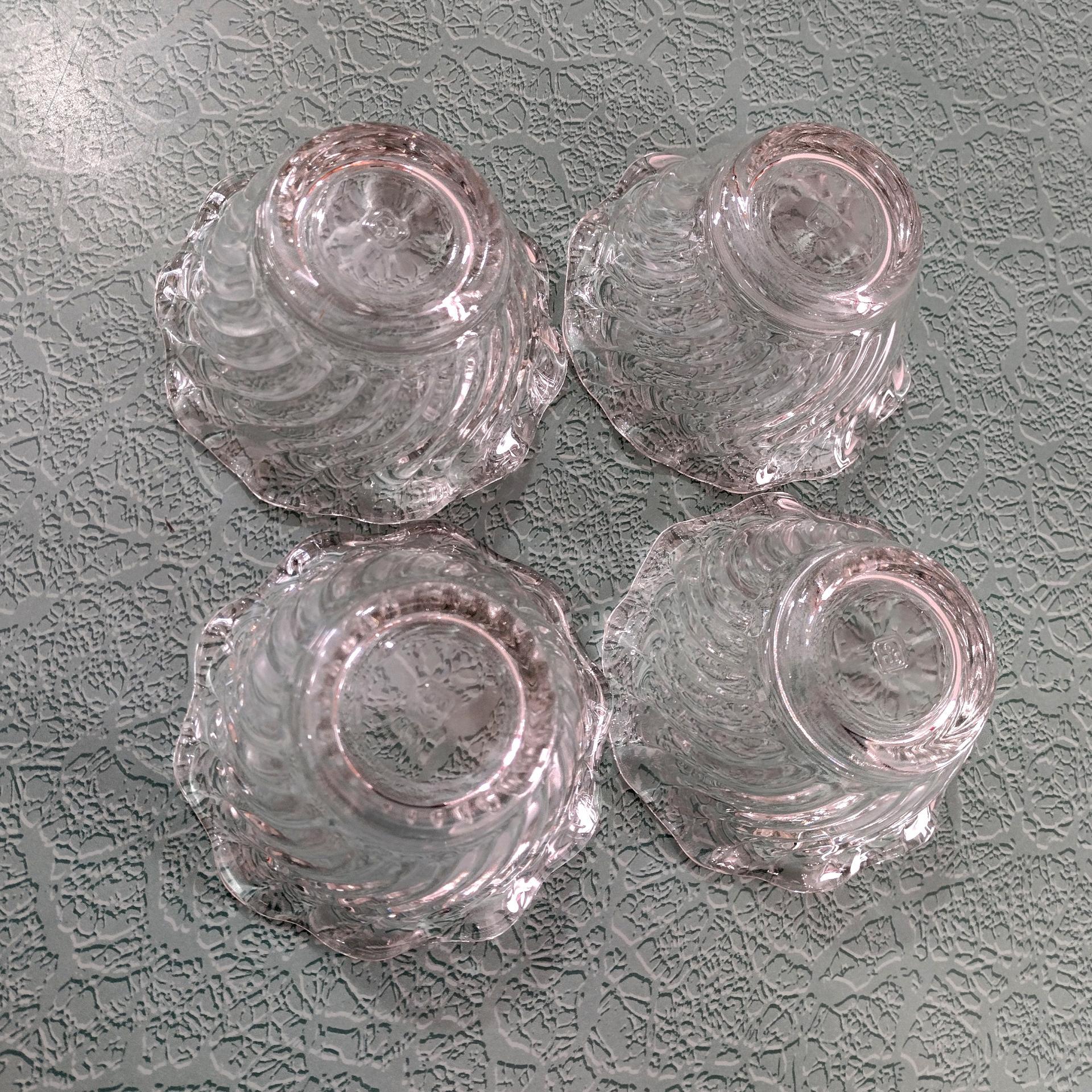 Anchor Hocking Waverly Dessert Sherbet Bowls, Set of Four