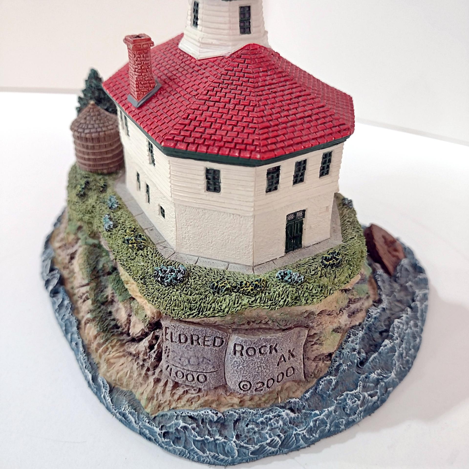 Vintage Eldred Rock Alaska Lighthouse Figurine, 2000 Harbor Lights #257 Younger and Associates