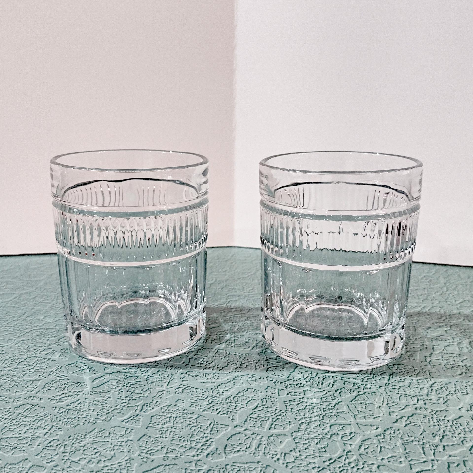 Vintage Anchor Hocking Annapolis Double Old Fashioned Lowball Whiskey Glasses, Set of 2