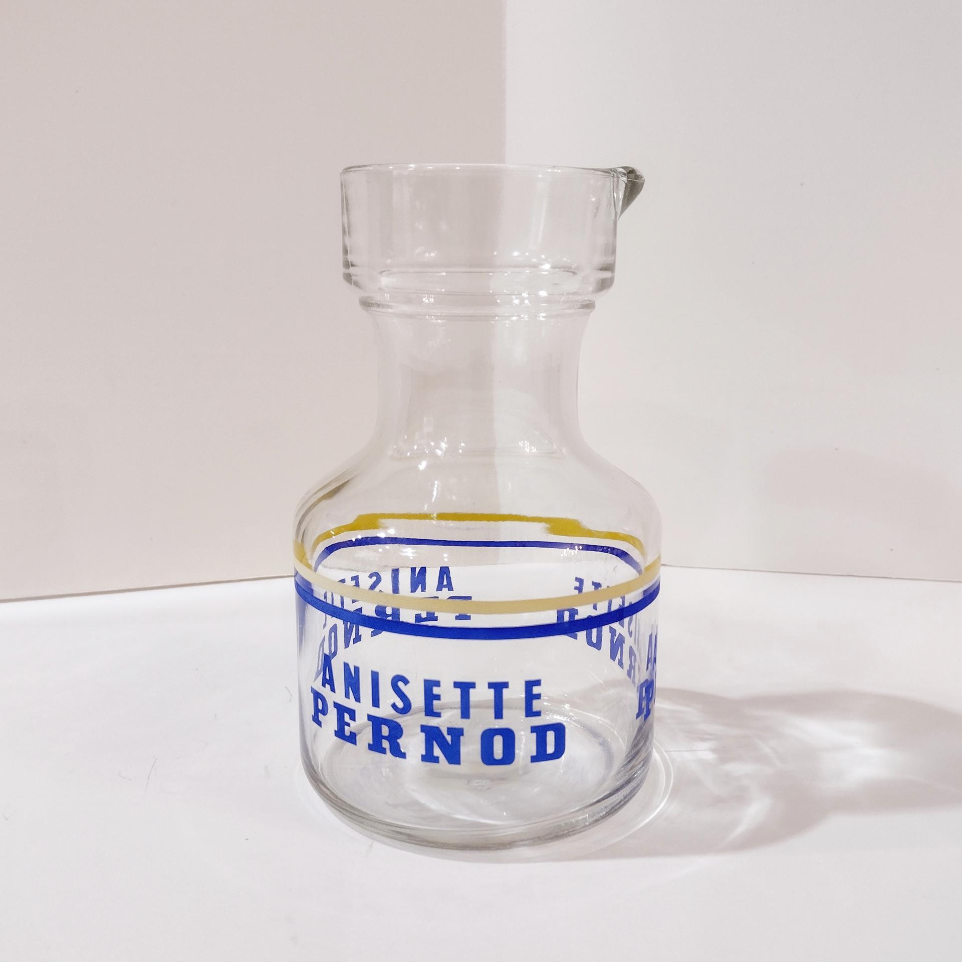 Vintage French Pernod Anisette Water Juice Carafe Bottle