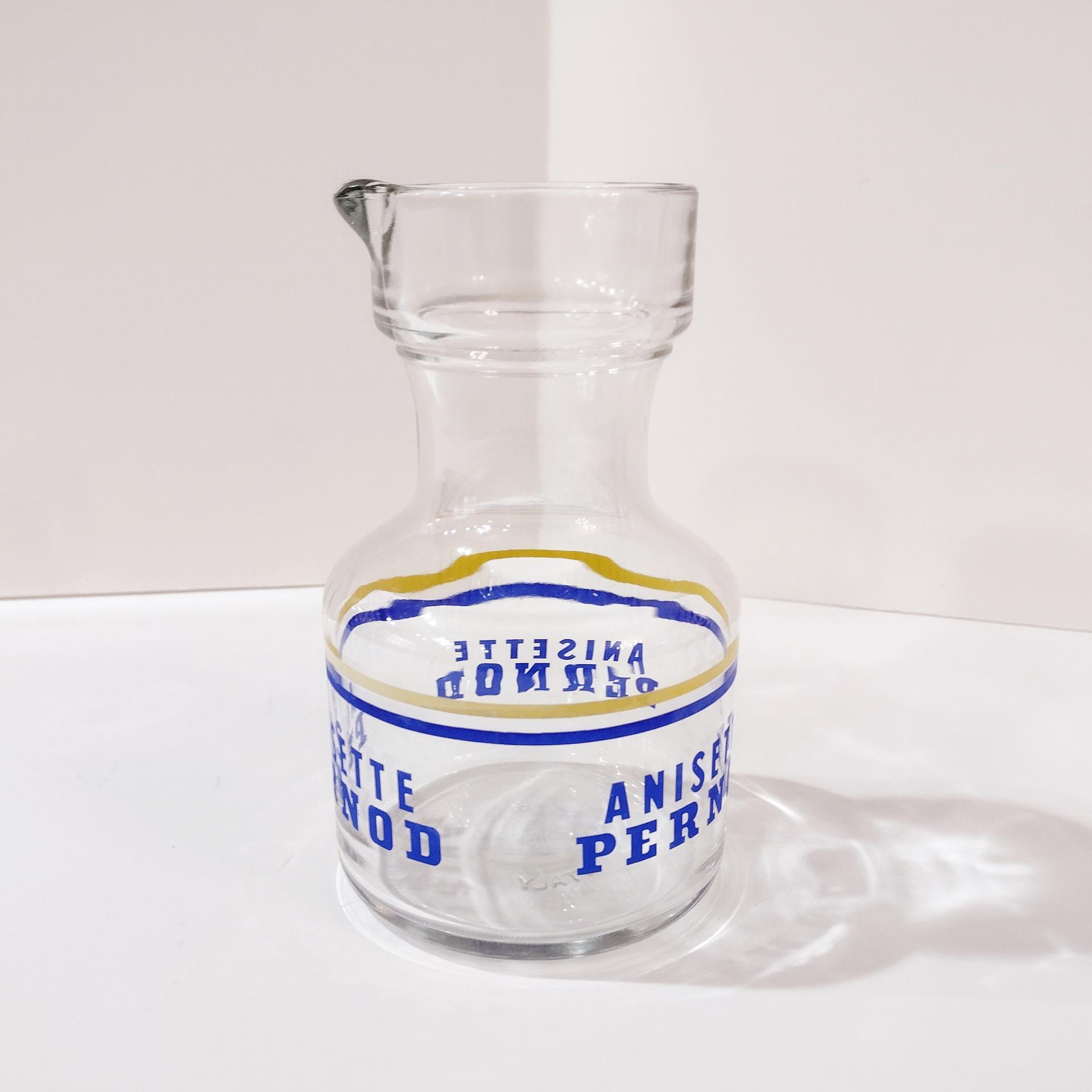 Vintage French Pernod Anisette Water Juice Carafe Bottle