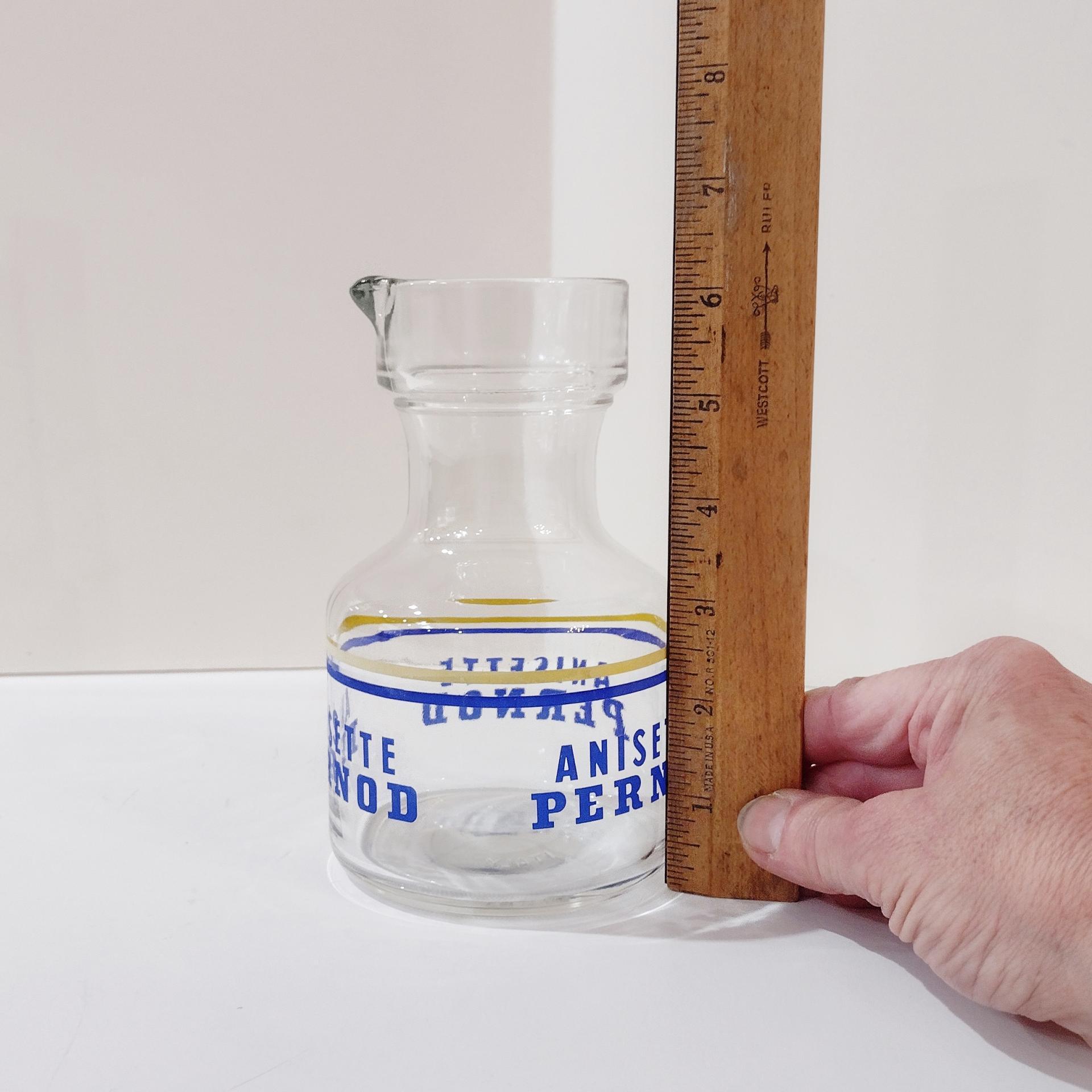 Vintage French Pernod Anisette Water Juice Carafe Bottle