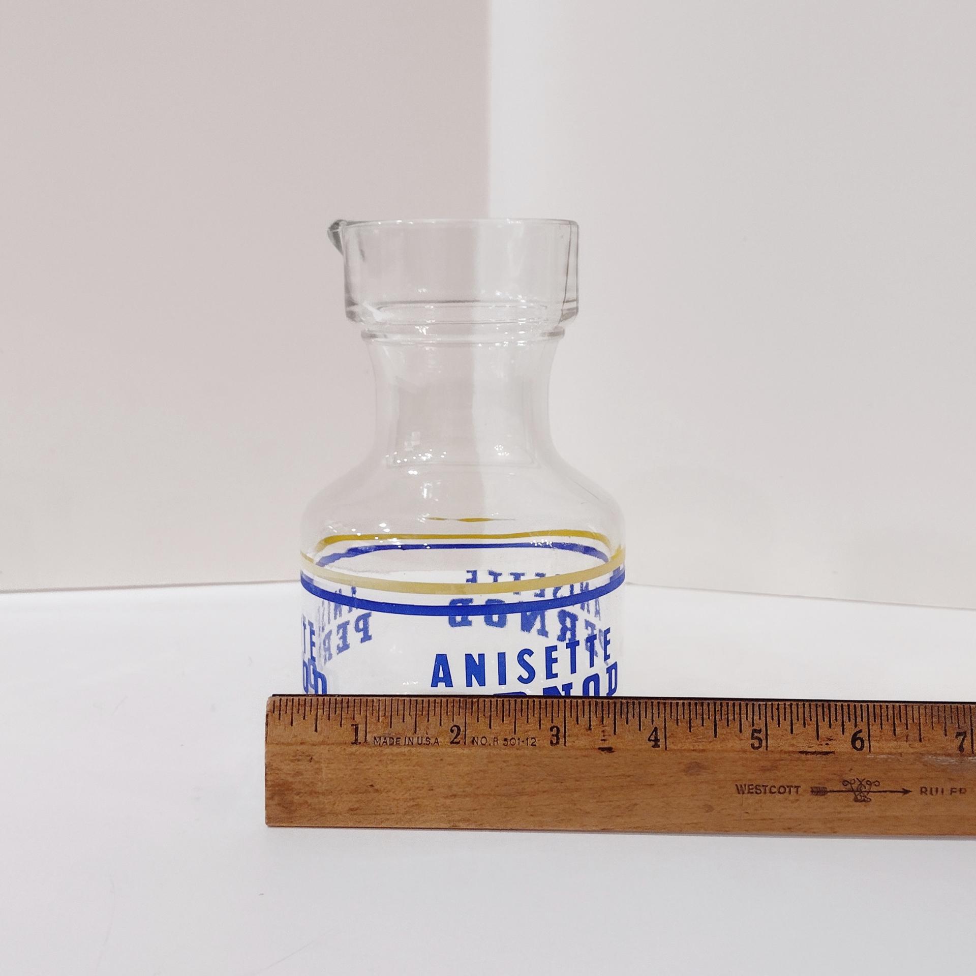 Vintage French Pernod Anisette Water Juice Carafe Bottle