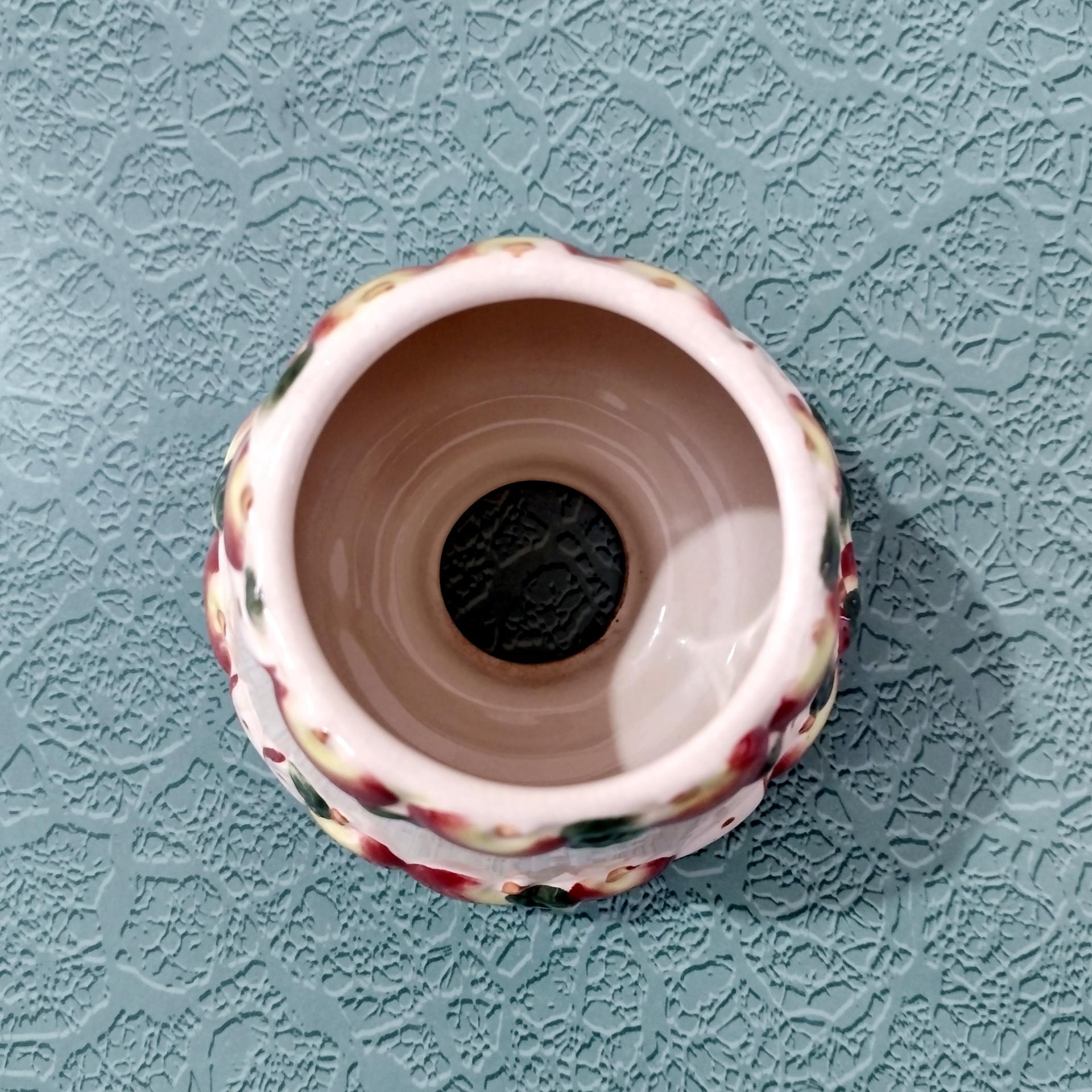 Vintage Yankee Candle Mini Ceramic Shade Jar Topper, Fall Apple Harvest Design