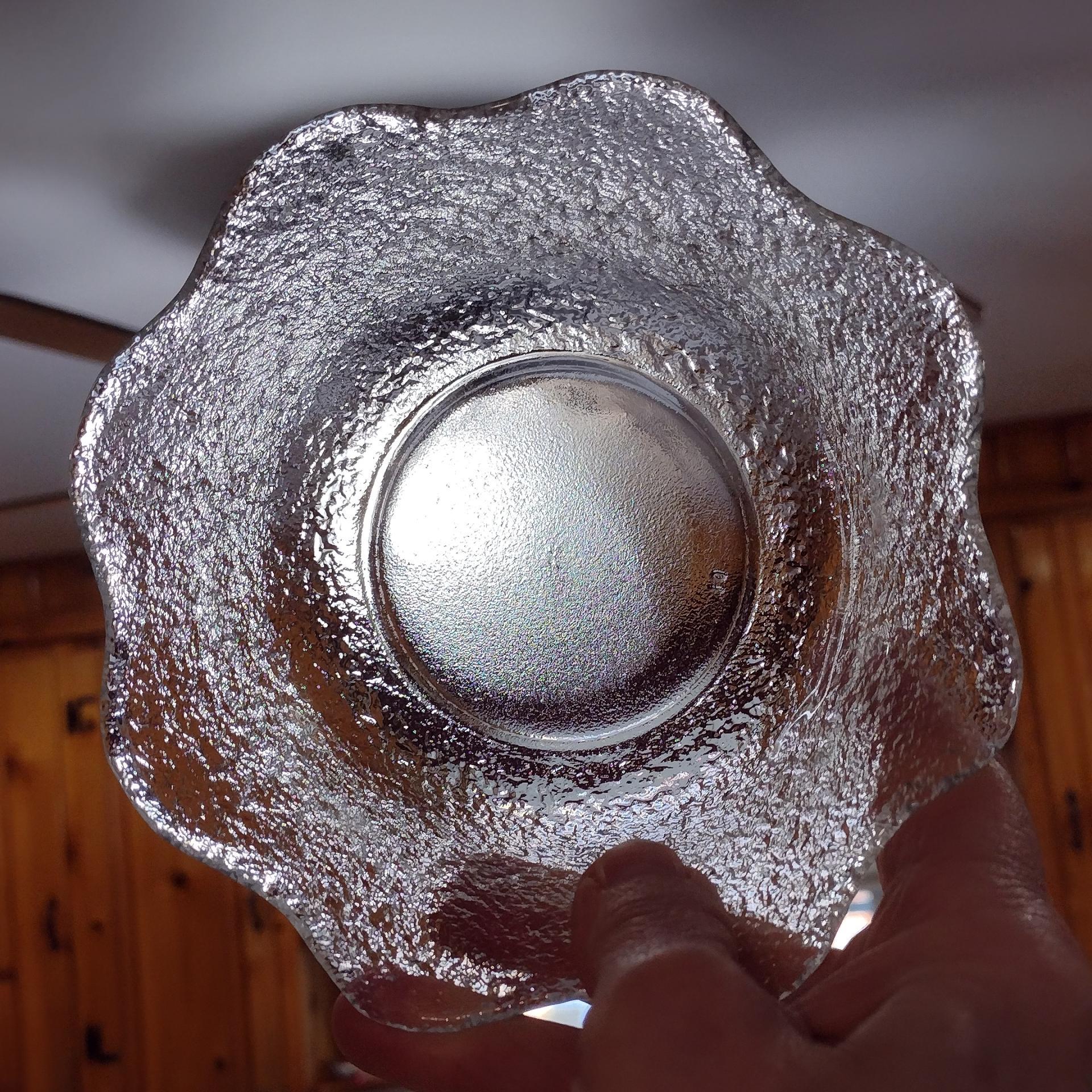 Vintage Arcoroc Salad Soup Cereal Fluted Textured Glass Bowls, Set of 4