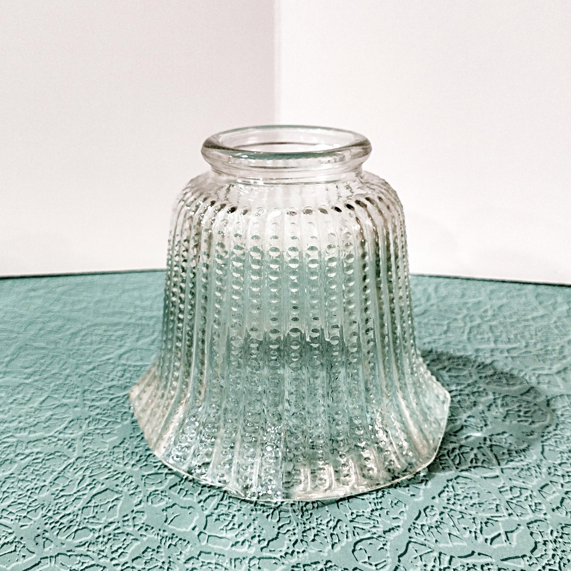 Vintage Beaded Glass Lamp Shade, Replacement Bell Shaped Shade
