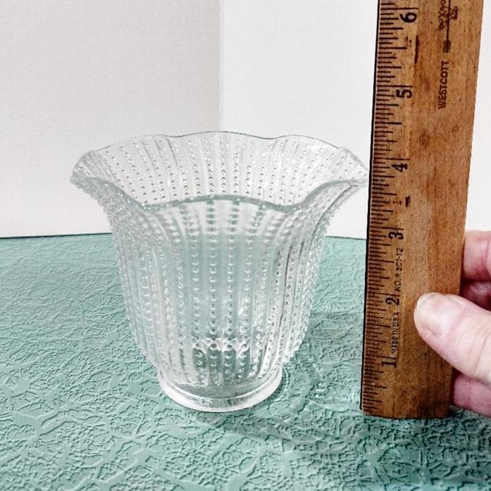 Vintage Beaded Glass Lamp Shade, Replacement Bell Shaped Shade