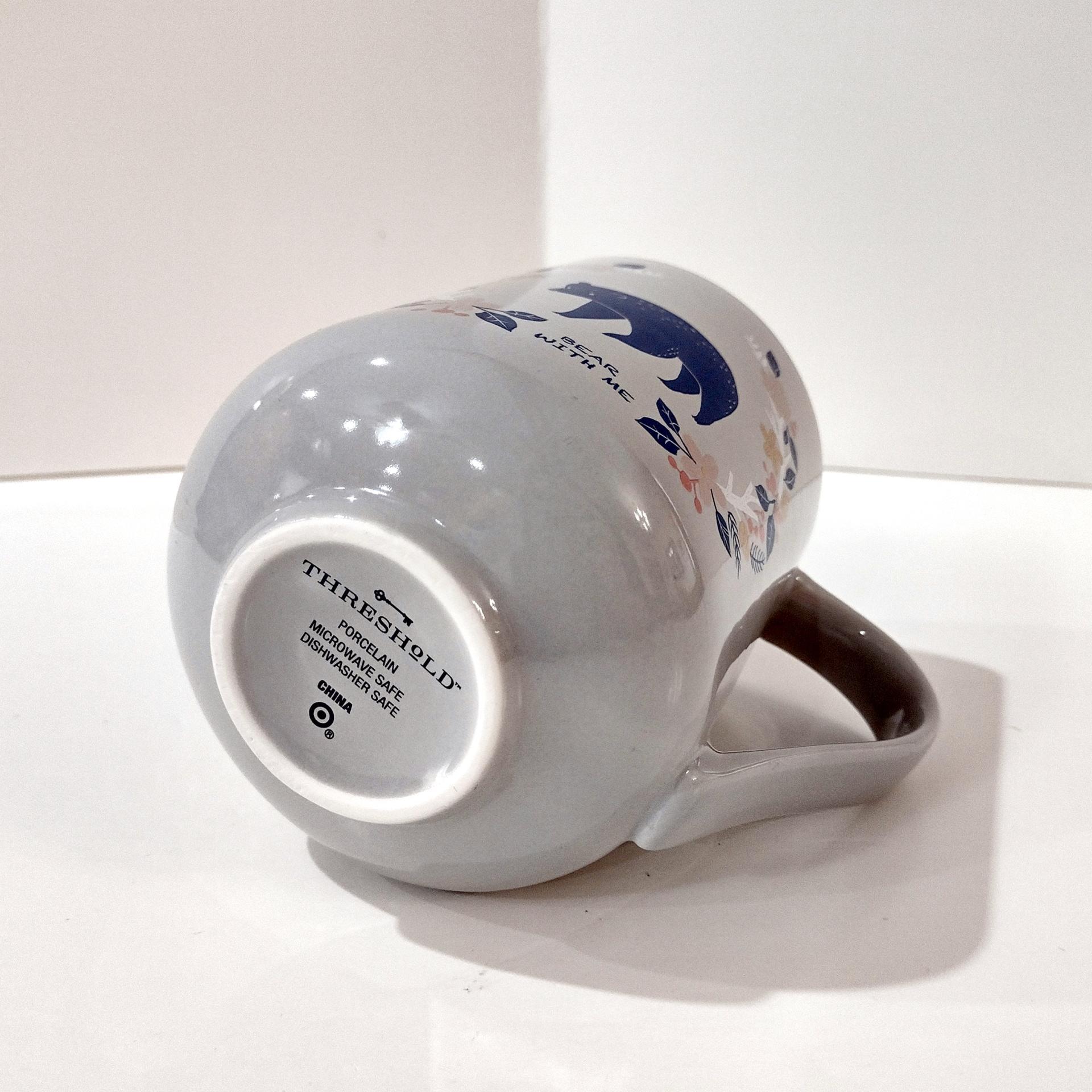 Vintage Bear With Me Ceramic Coffee Tea Mug, Large Oversized Mug