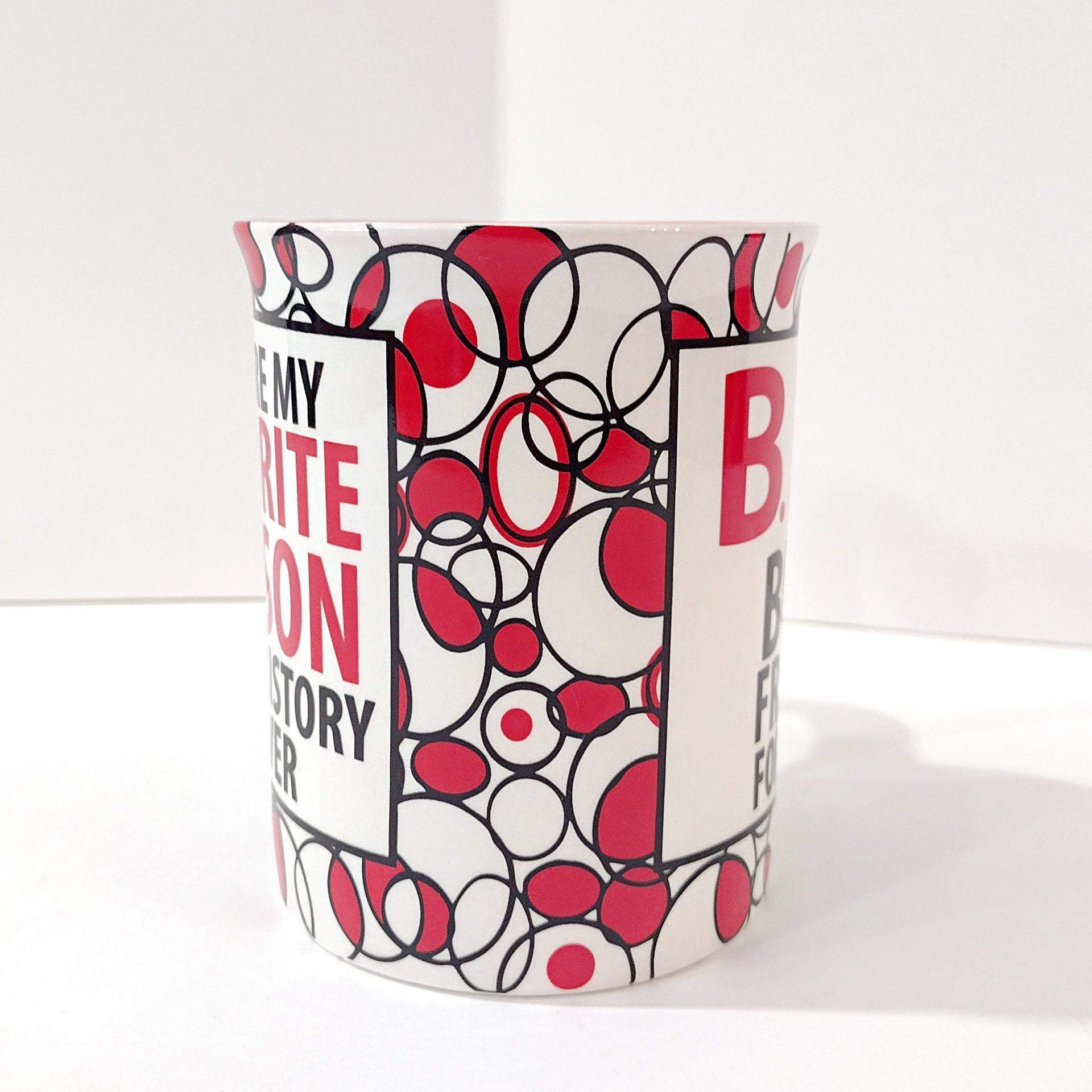 Vintage BFF Best Friends Forever Oversized Ceramic Coffee Tea Mug, Laurie Veasey Our Name Is Mud Mug