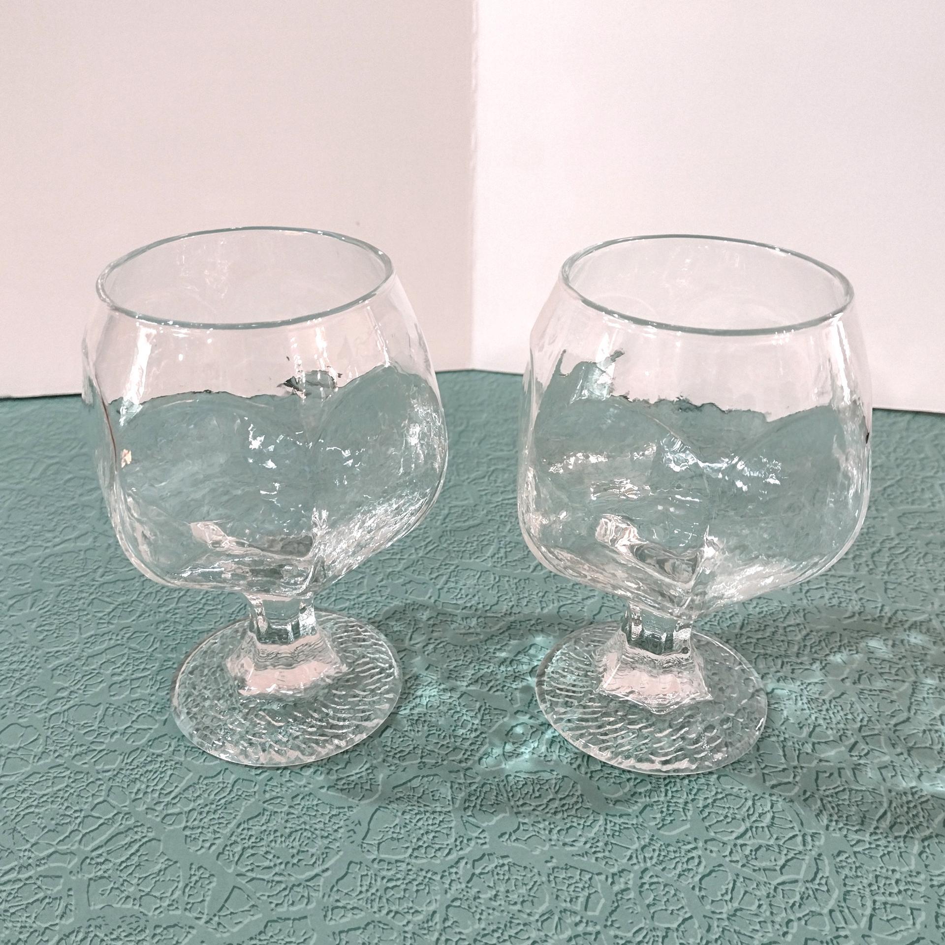 Vintage Libbey Chivalry Brandy Snifter Cognac Glasses, Set of Two