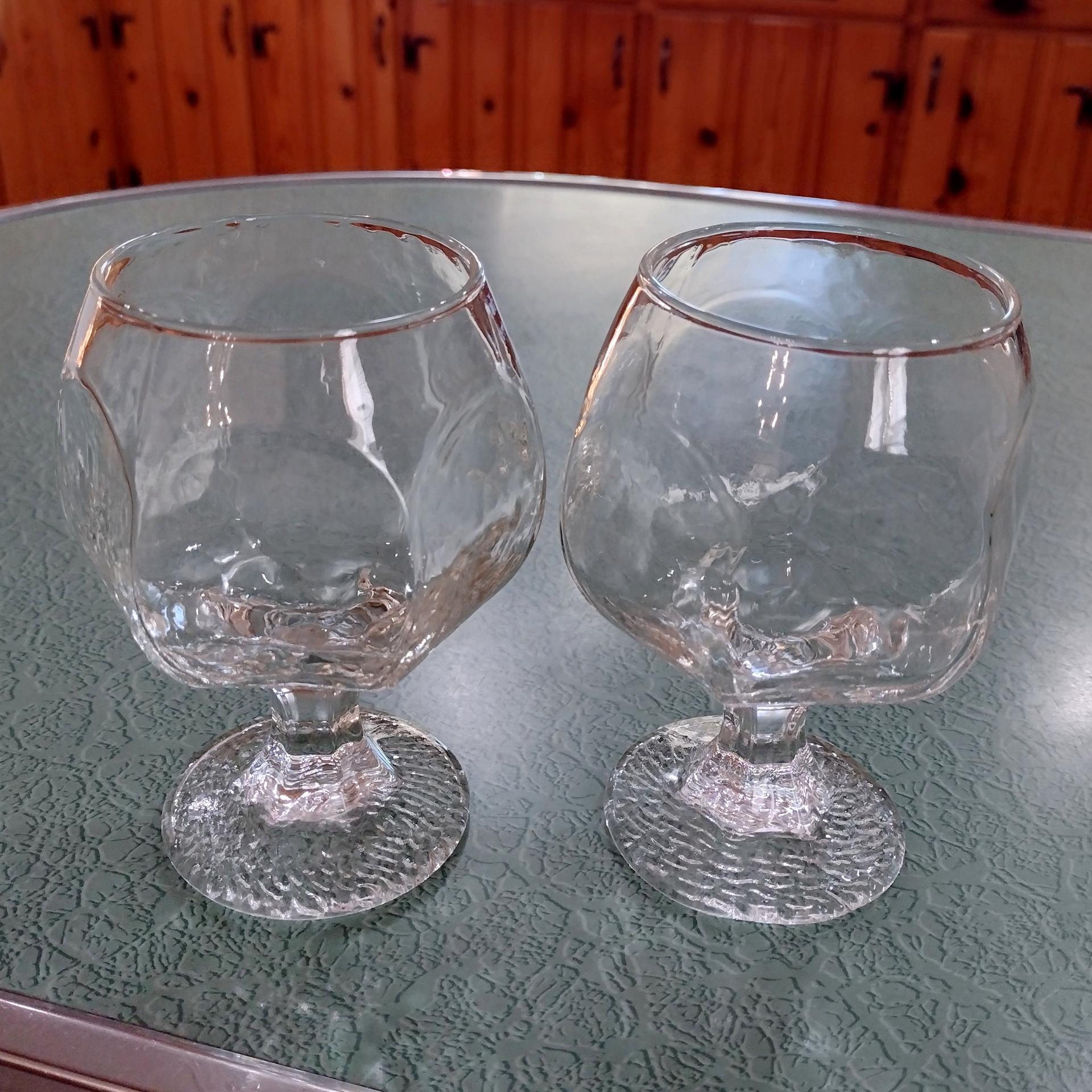 Vintage Libbey Chivalry Brandy Snifter Cognac Glasses, Set of Two