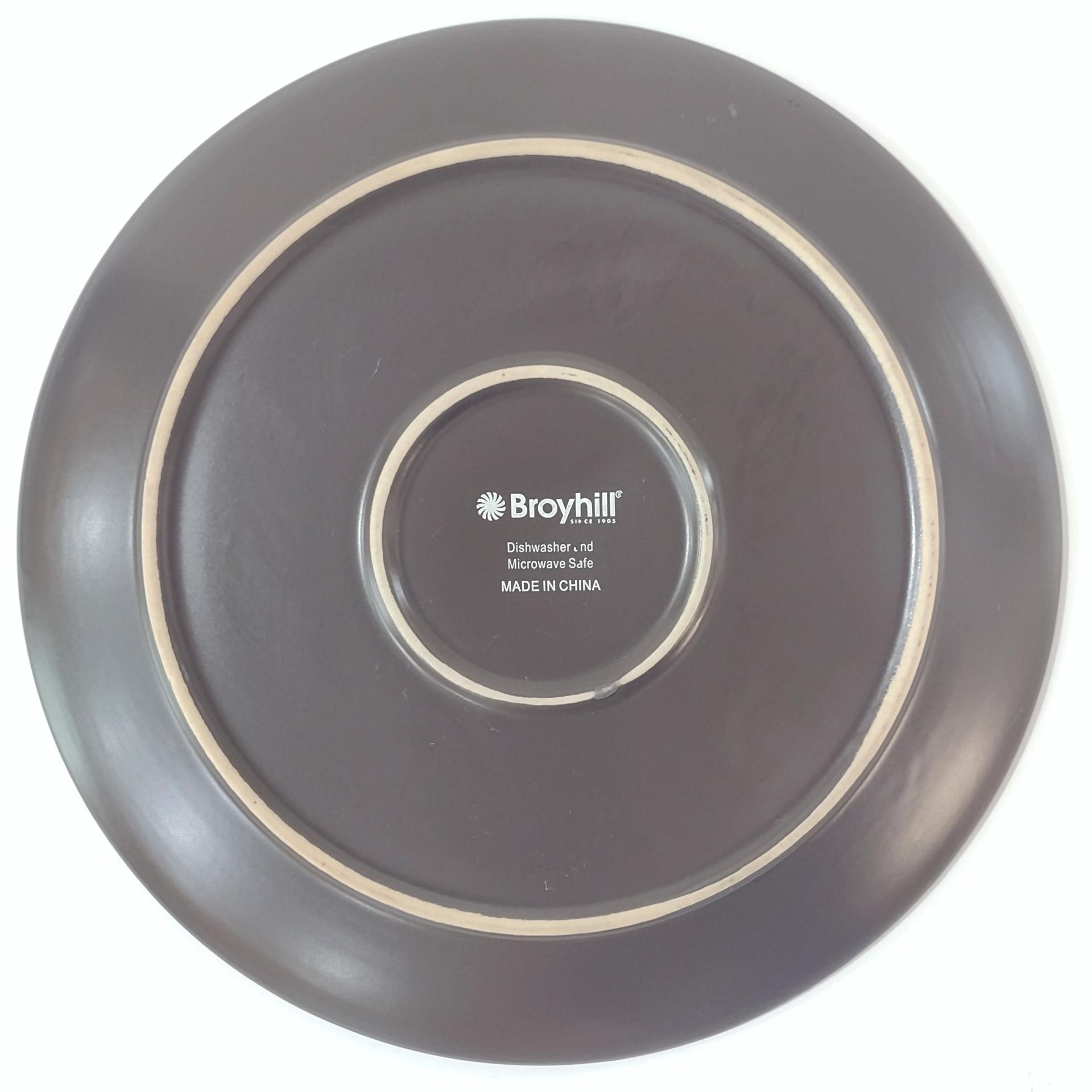 Broyhill Mikasa Maddox Blue Dinner Plate, Teal Blue and Gray Ceramic Dinnerware