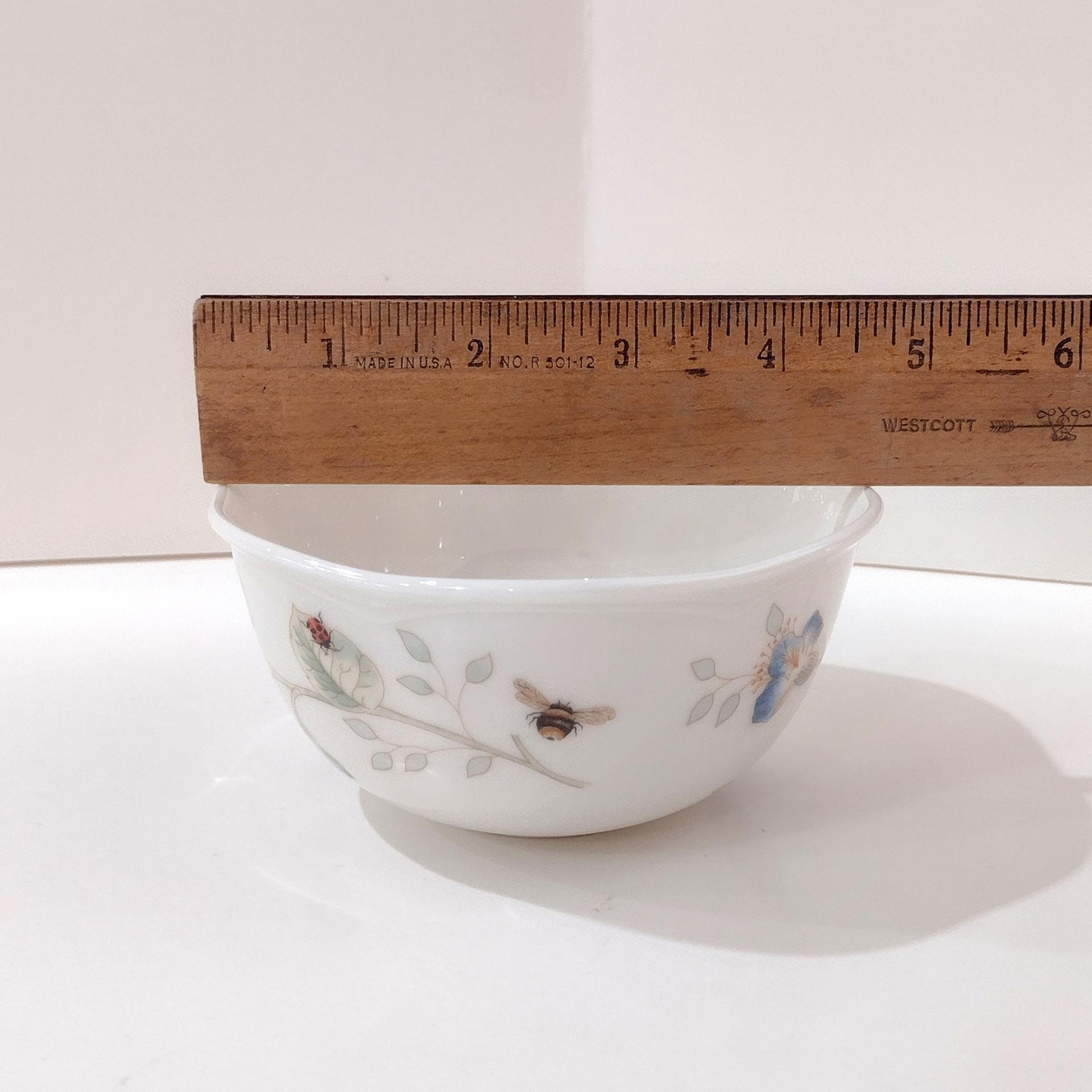 Vintage Lenox Butterfly Meadow Rice Dessert Bowls, Set of Three, Porcelain Floral Candy Nut Dishes