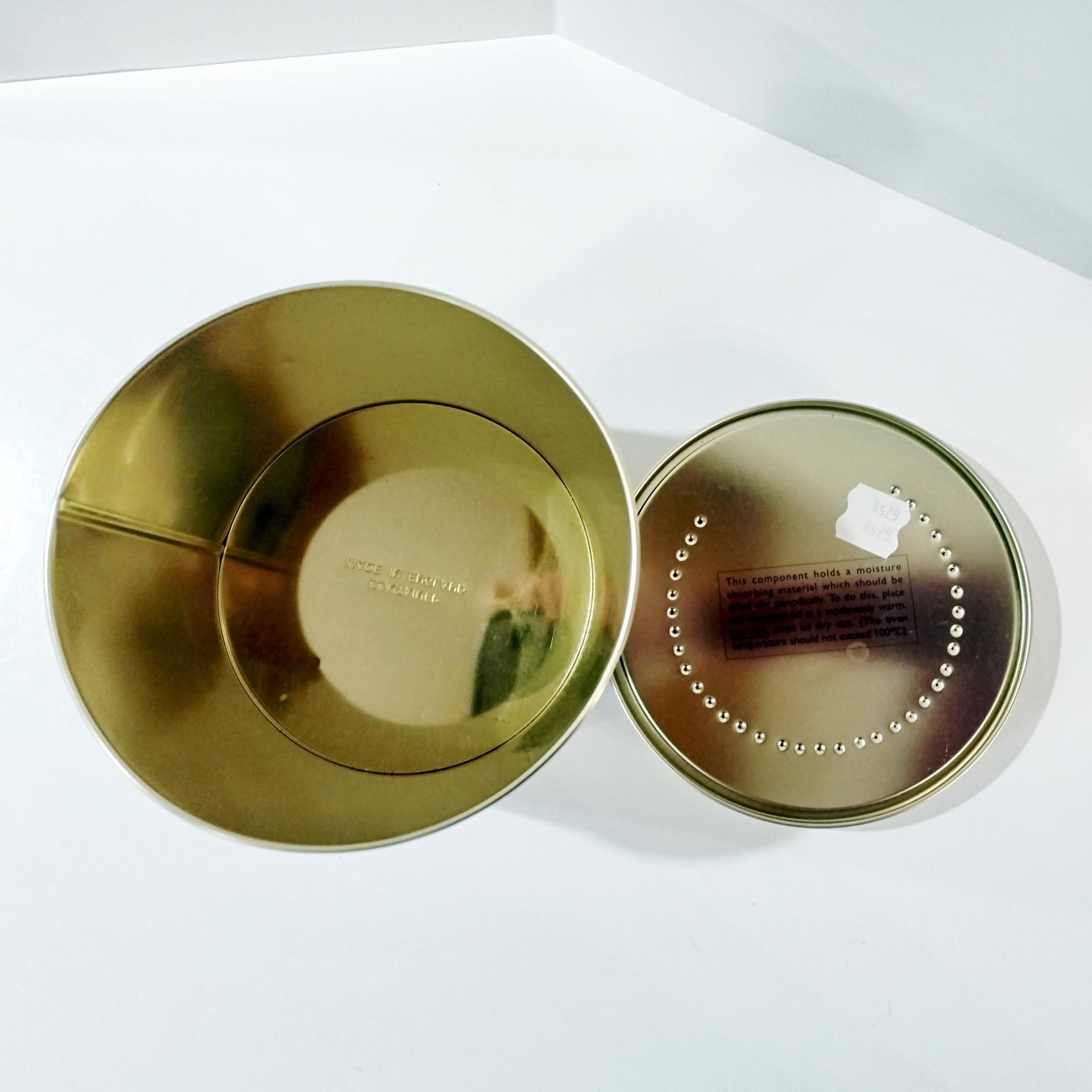 Vintage Cadbury Chocolate Snowman Cookies Tin, Round Cylinder Storage Container with Moisture Absorbing Lid