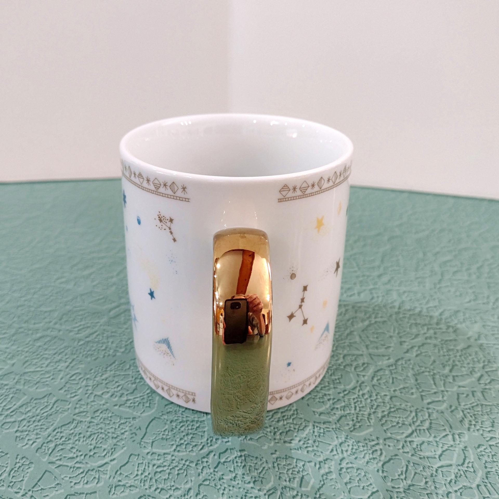 Vintage Cancer Zodiac Coffee Tea Ceramic Mug, Star Constellation Mug