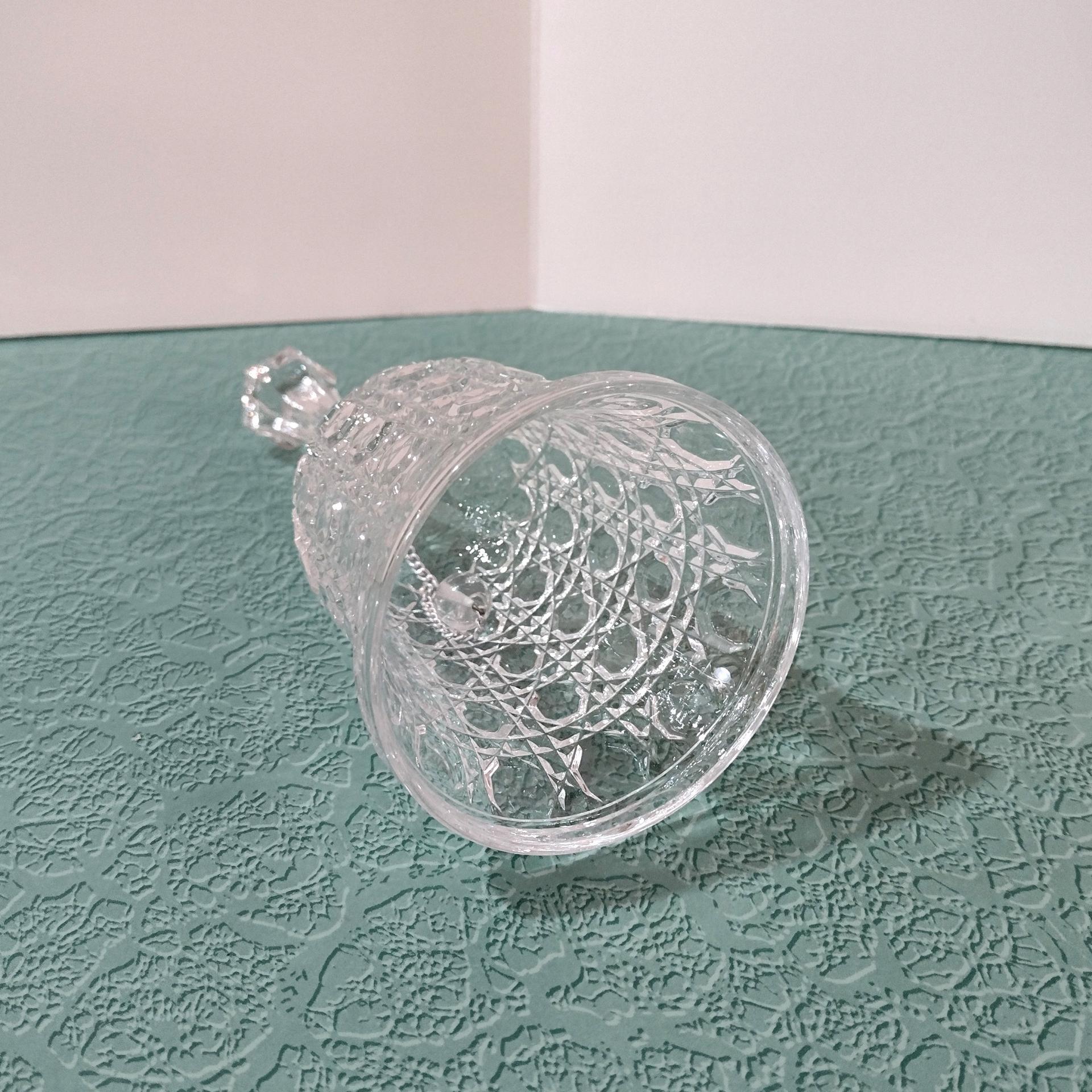 Vintage Federal Glass Windsor Button and Cane Clear Glass Bell